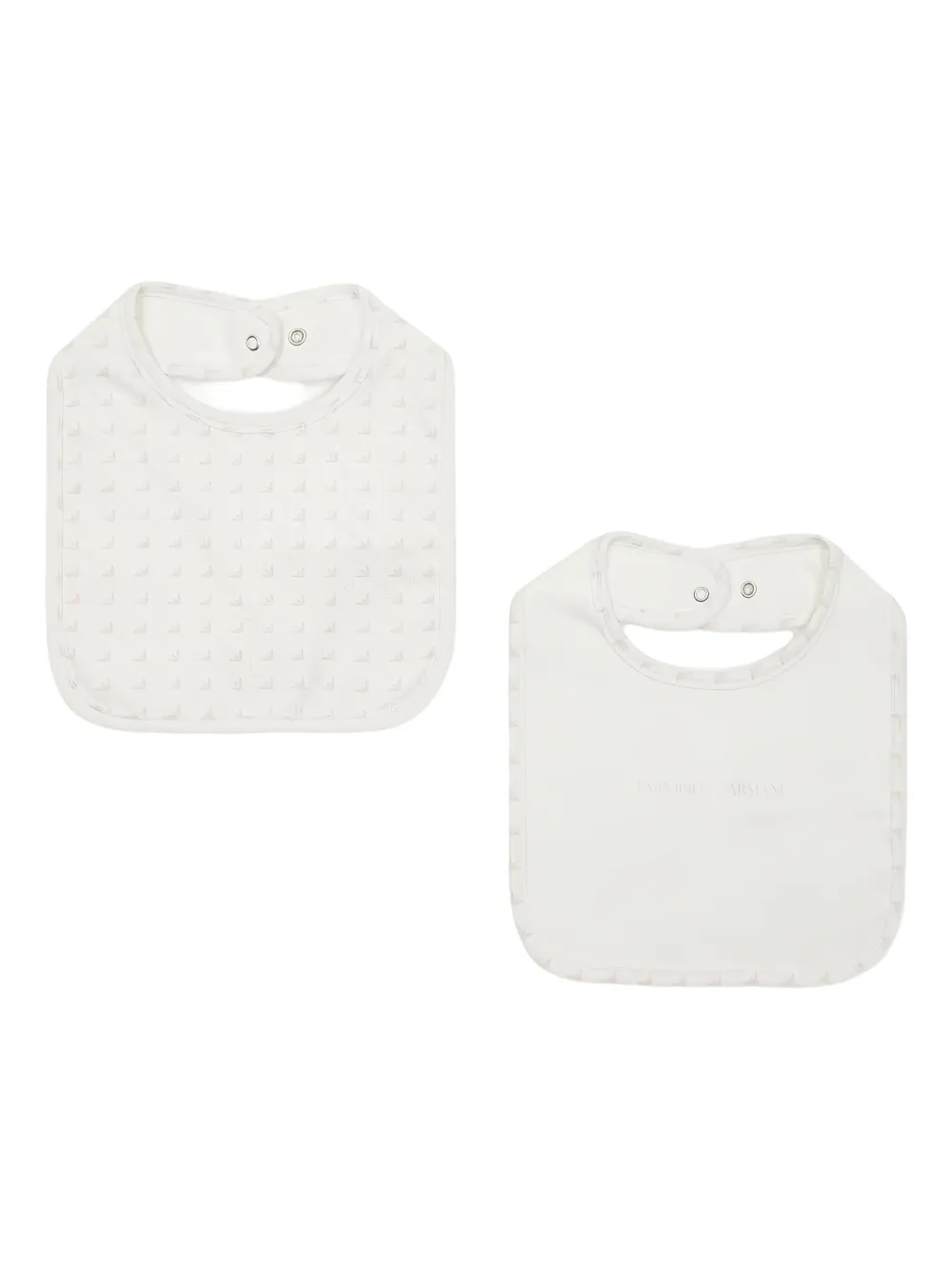 Нагрудники с логотипом (набор из двух штук) Emporio Armani Kids, белый
Нагрудники с логотипом (набор из двух штук) Emporio Armani Kids, белый