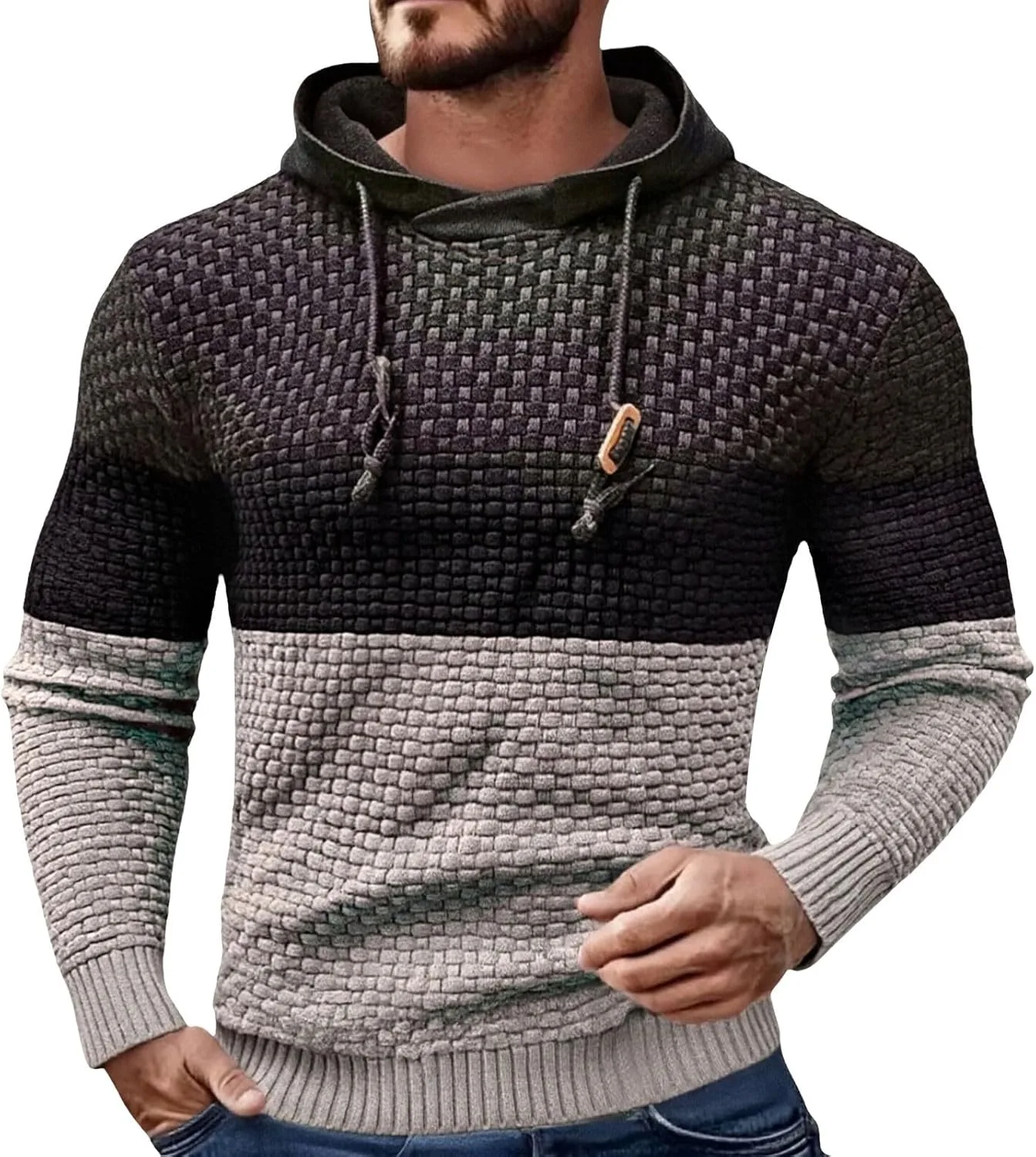 Мужской свитер с капюшоном Slim Fit
Мужской свитер с капюшоном Slim Fit