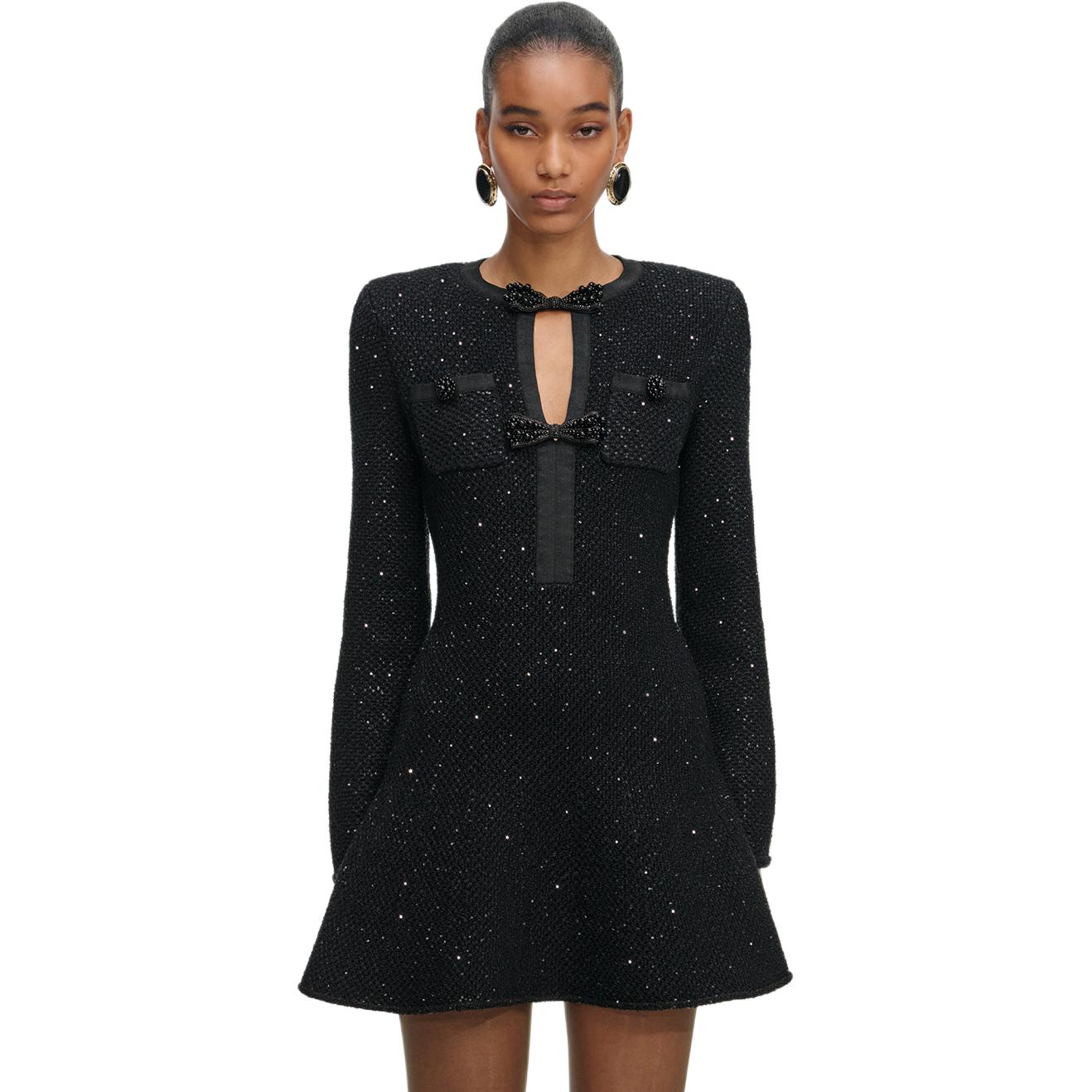 Платье Self Portrait с длинными рукавами Self-portrait, черный
Платье Self Portrait с длинными рукавами Self-portrait, черный