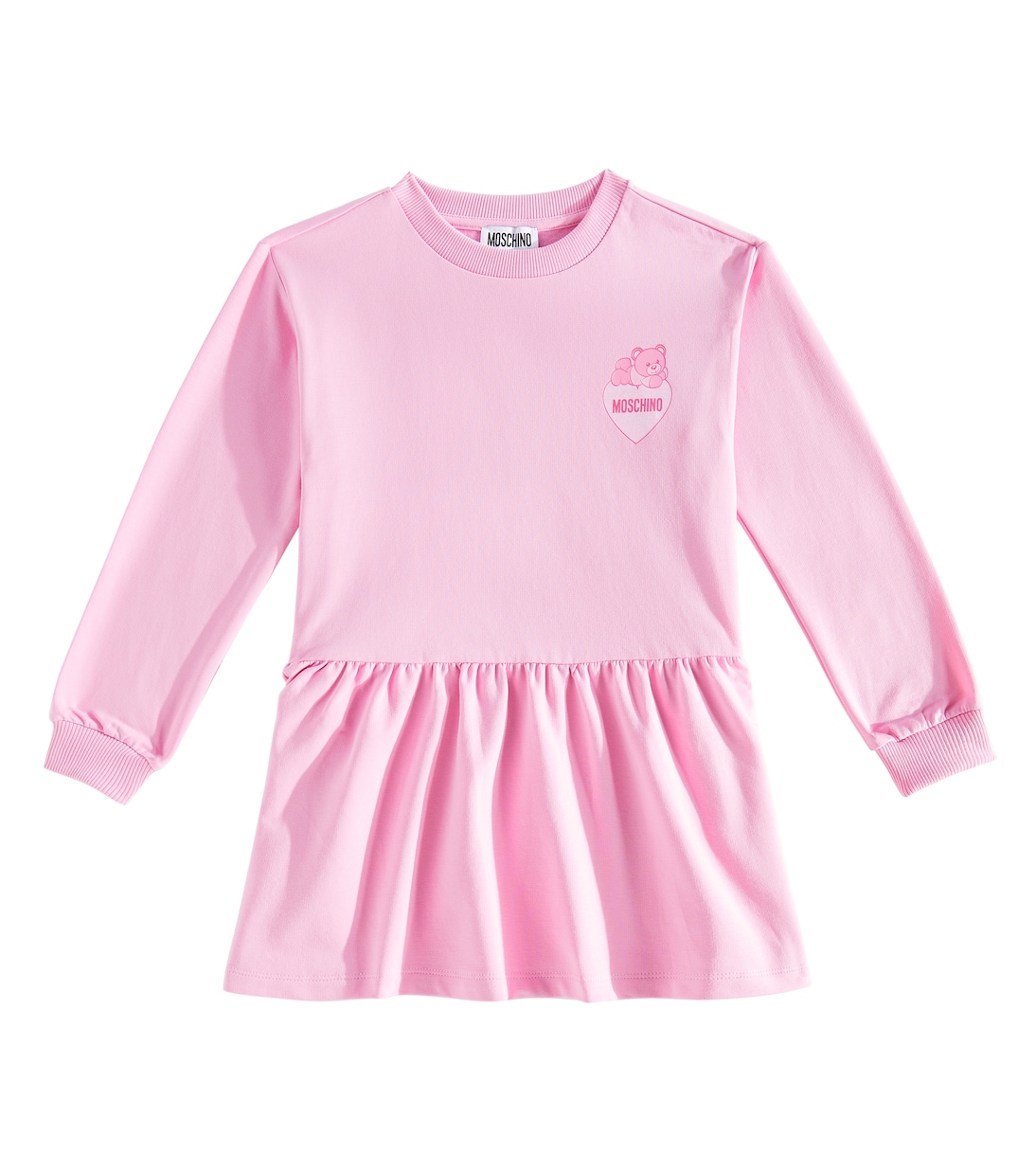 Платье из хлопковой смеси с принтом Moschino Kids, Begonia Pink
Платье из хлопковой смеси с принтом Moschino Kids, Begonia Pink