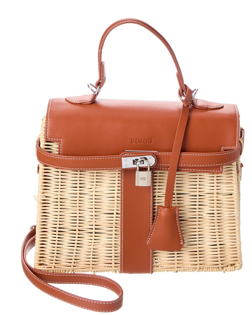 Сумка через плечо Surell Accessories из веганской кожи и лозы, коричневый
Сумка через плечо Surell Accessories из веганской кожи и лозы, коричневый