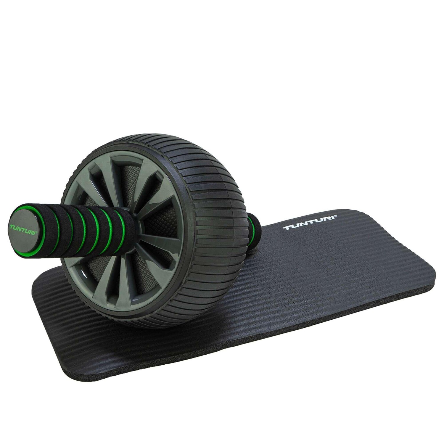 AB Roller - тренажер для мышц живота - тренировочное колесо - с ковриком для коленей NBR TUNTURI, черный
AB Roller - тренажер для мышц живота - тренировочное колесо - с ковриком для коленей NBR TUNTURI, черный