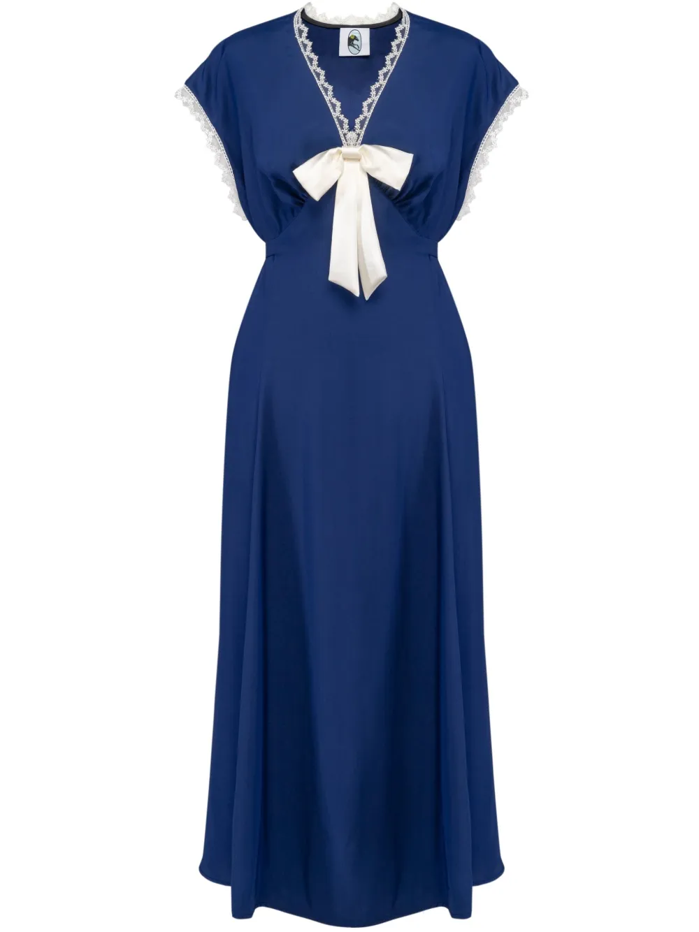 Атласное платье миди с бантом Sleeper, синий
Атласное платье миди с бантом Sleeper, синий