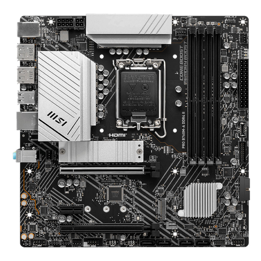 Материнская плата MSI PRO B760M-A DDR4 II, LGA 1700, DDR4
Материнская плата MSI PRO B760M-A DDR4 II, LGA 1700, DDR4