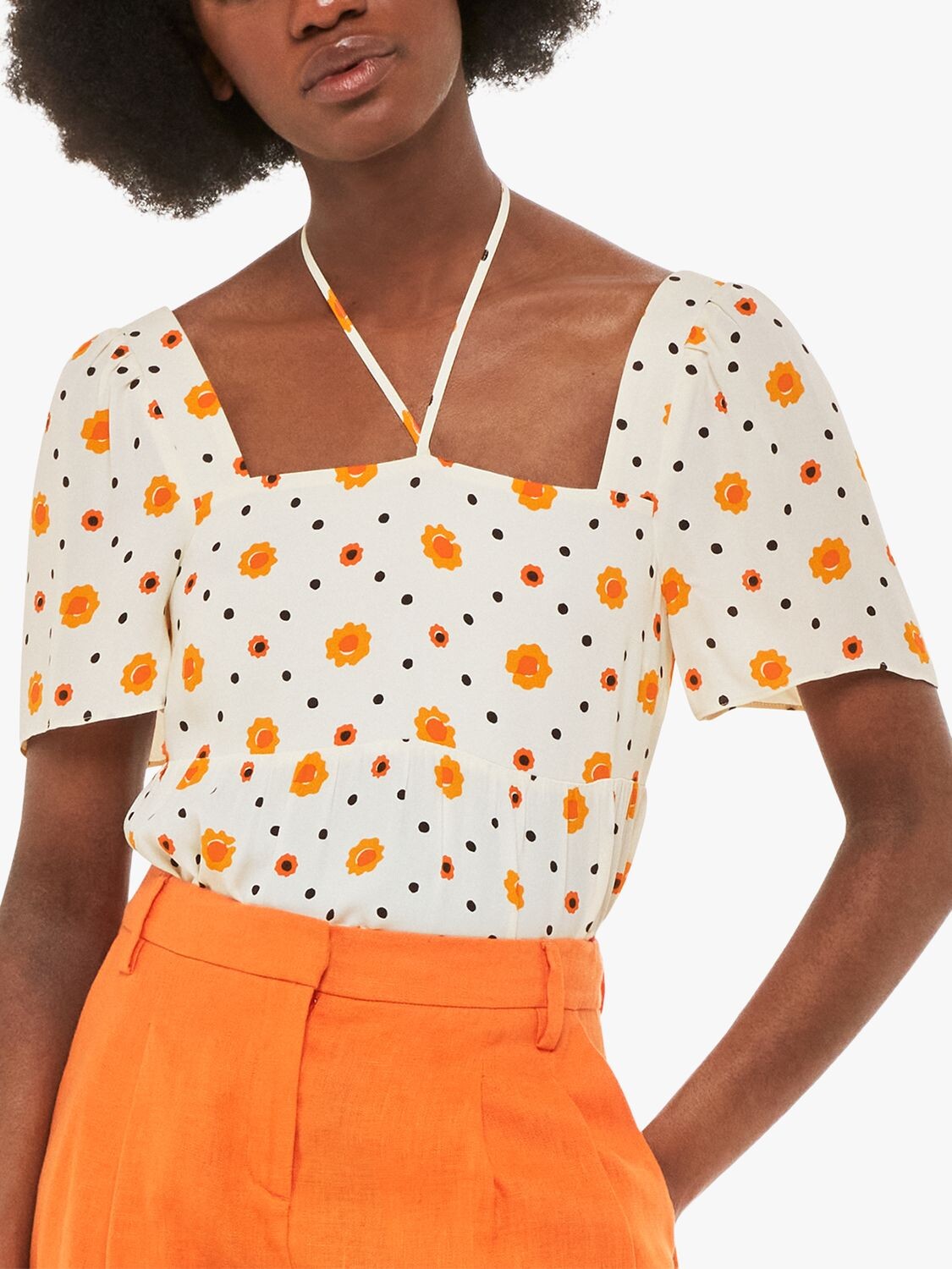 Топ Whistles Flower and Spot с завязкой из бриллиантов, цвет слоновой кости/мульти
Топ Whistles Flower and Spot с завязкой из бриллиантов, цвет слоновой кости/мульти