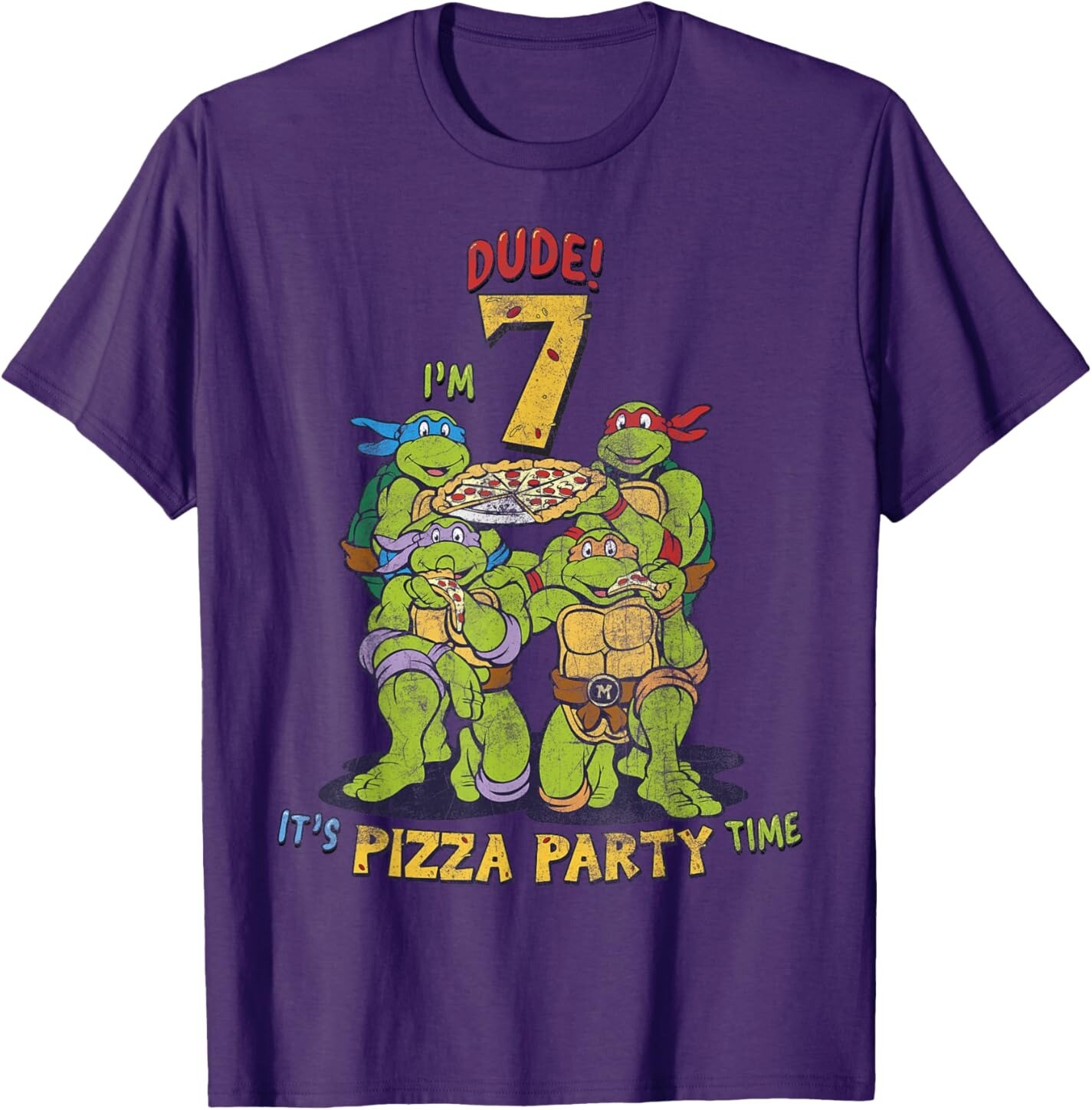 Мужская футболка Teenage Mutant Ninja Turtles I'm 7 Dude Pizza Birthday Party, фиолетовый
Мужская футболка Teenage Mutant Ninja Turtles I'm 7 Dude Pizza Birthday Party, фиолетовый