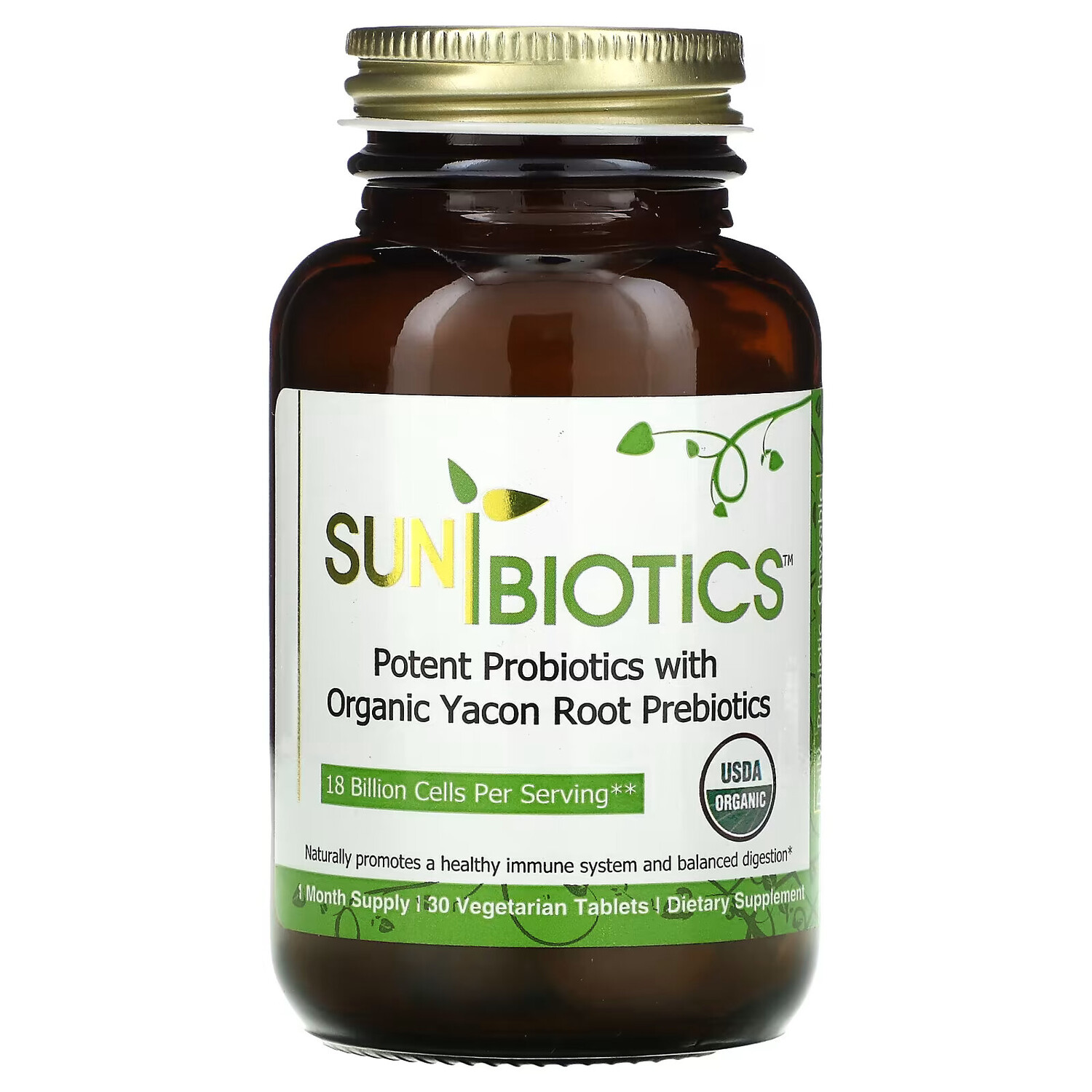 Сильные пробиотики Sunbiotics с органическими пребиотиками корня якона, 30 вегетарианских таблеток
Сильные пробиотики Sunbiotics с органическими пребиотиками корня якона, 30 вегетарианских таблеток