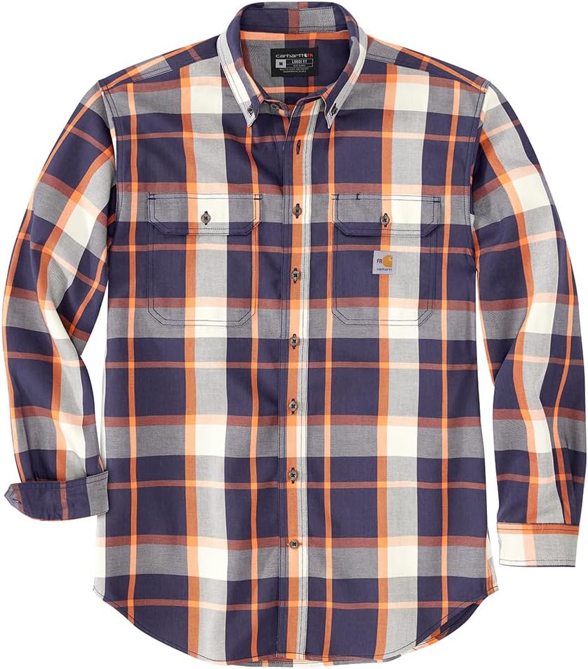 Мужская рубашка Carhartt 104507 Flame-Resistant Force Rugged Flex Loose, Navy/Orange Flame
Мужская рубашка Carhartt 104507 Flame-Resistant Force Rugged Flex Loose, Navy/Orange Flame