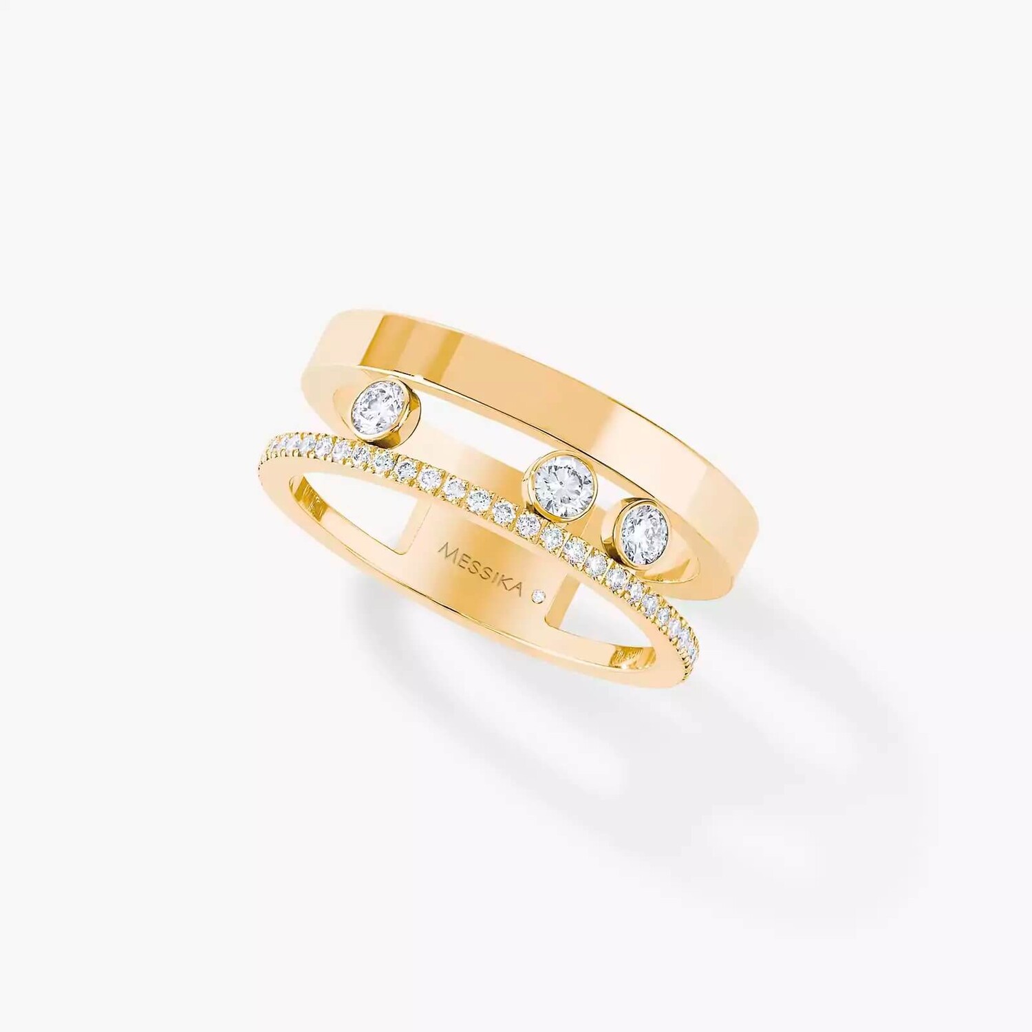Кольцо Messika Move Romane, желтое золото/бриллианты