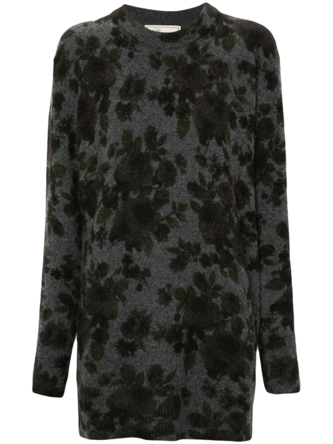 Blumarine платье с цветочным узором и интарсией, серый
Blumarine платье с цветочным узором и интарсией, серый