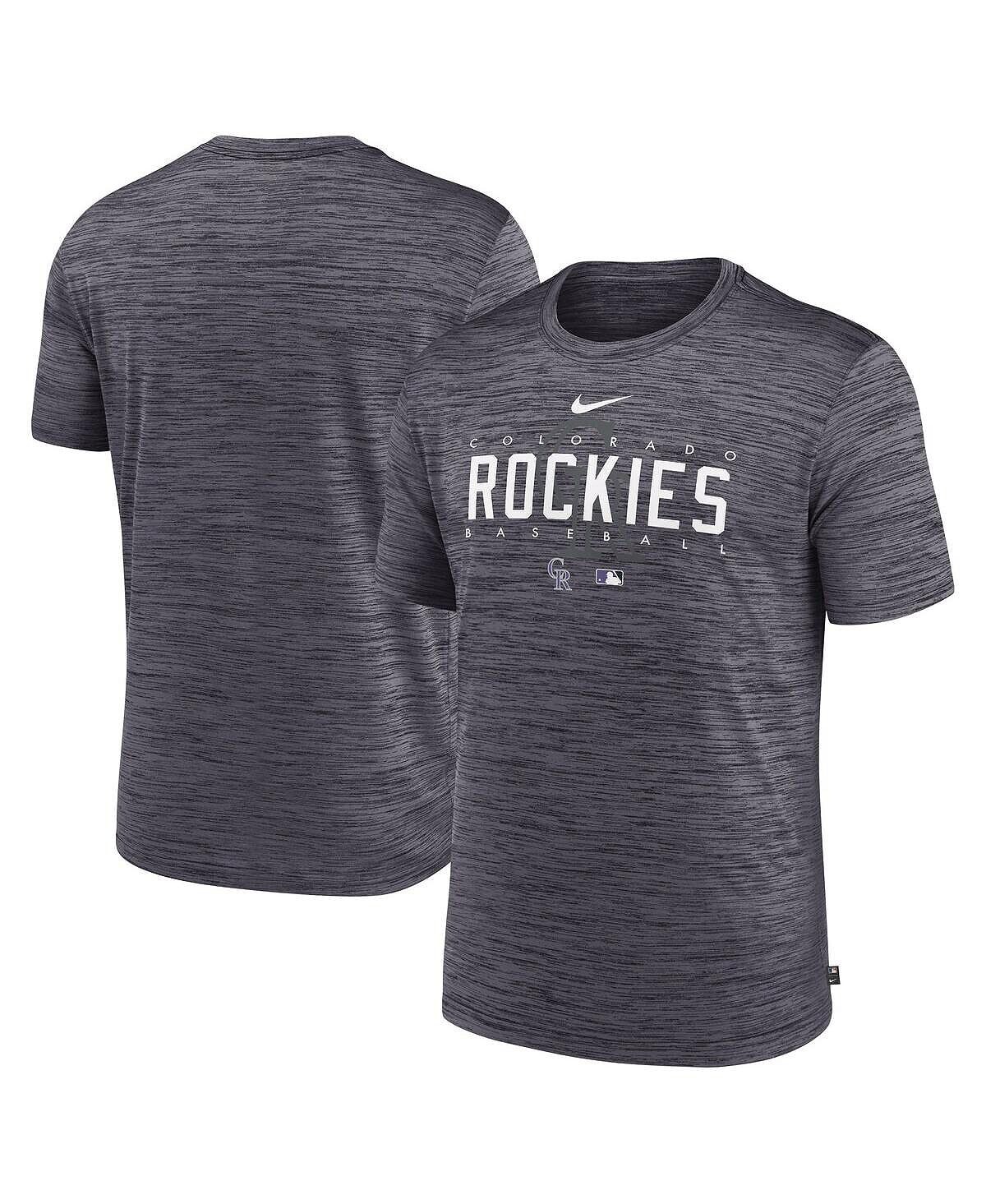 Мужская футболка цвета угольно-хизер Colorado Rockies Authentic Collection Velocity Performance Practice Practice Nike
Мужская футболка цвета угольно-хизер Colorado Rockies Authentic Collection Velocity Performance Practice Practice Nike
