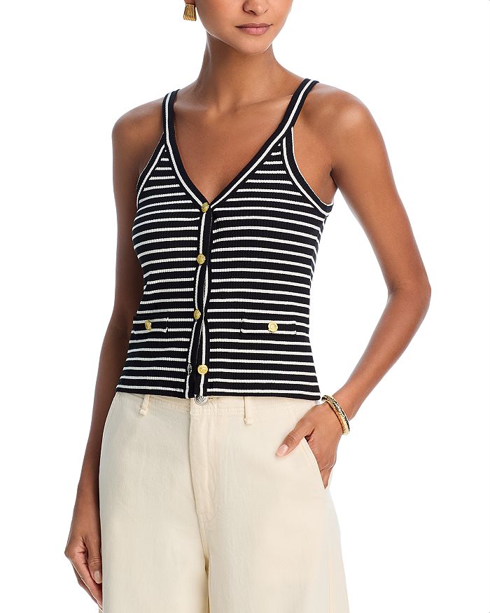 Полосатый топ на пуговицах - эксклюзив AQUA, черный
Полосатый топ на пуговицах - эксклюзив AQUA, черный