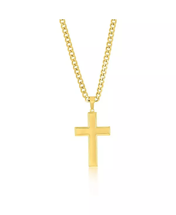 Ожерелье с крестом из полированной нержавеющей стали Metallo, gold
Ожерелье с крестом из полированной нержавеющей стали Metallo, gold