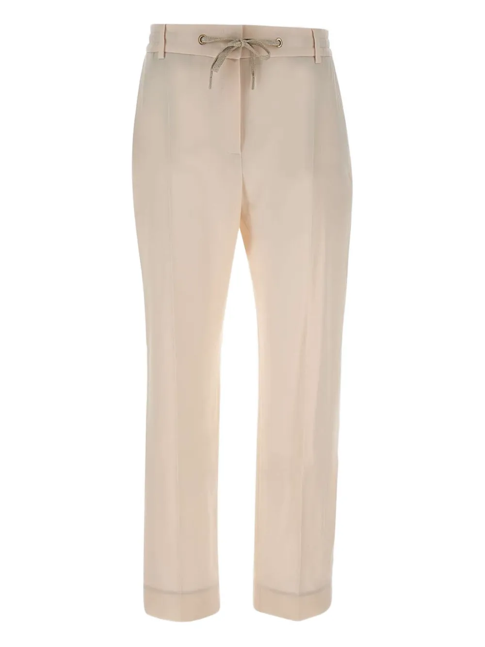 Брюки с манжетами на завязках Eleventy, нейтральный 
Брюки с манжетами на завязках Eleventy, нейтральный