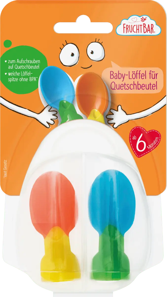 Детская ложка для компрессов с 6 месяцев 2 шт. FruchtBar
Детская ложка для компрессов с 6 месяцев 2 шт. FruchtBar