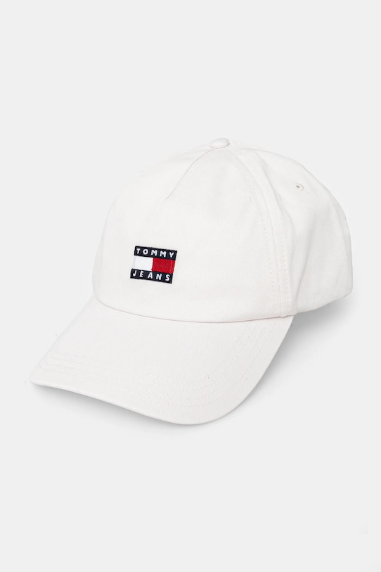 Хлопковая кепка с козырьком Tommy Jeans, белый 
Хлопковая кепка с козырьком Tommy Jeans, белый