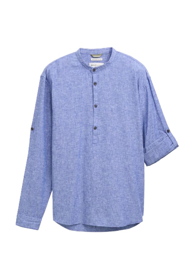 Повседневная рубашка свободного кроя с длинным рукавом и воротником-стойкой Denim Tom Tailor, синий
Повседневная рубашка свободного кроя с длинным рукавом и воротником-стойкой Denim Tom Tailor, синий