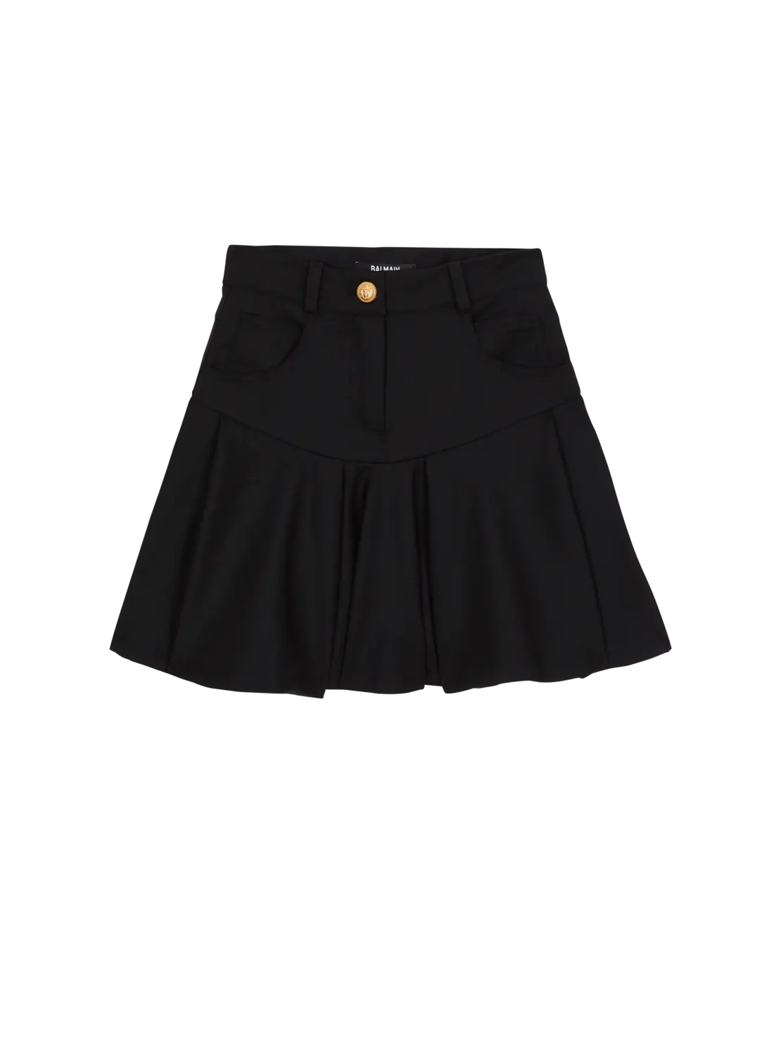 Прямая расклешенная юбка Balmain, черный
Прямая расклешенная юбка Balmain, черный