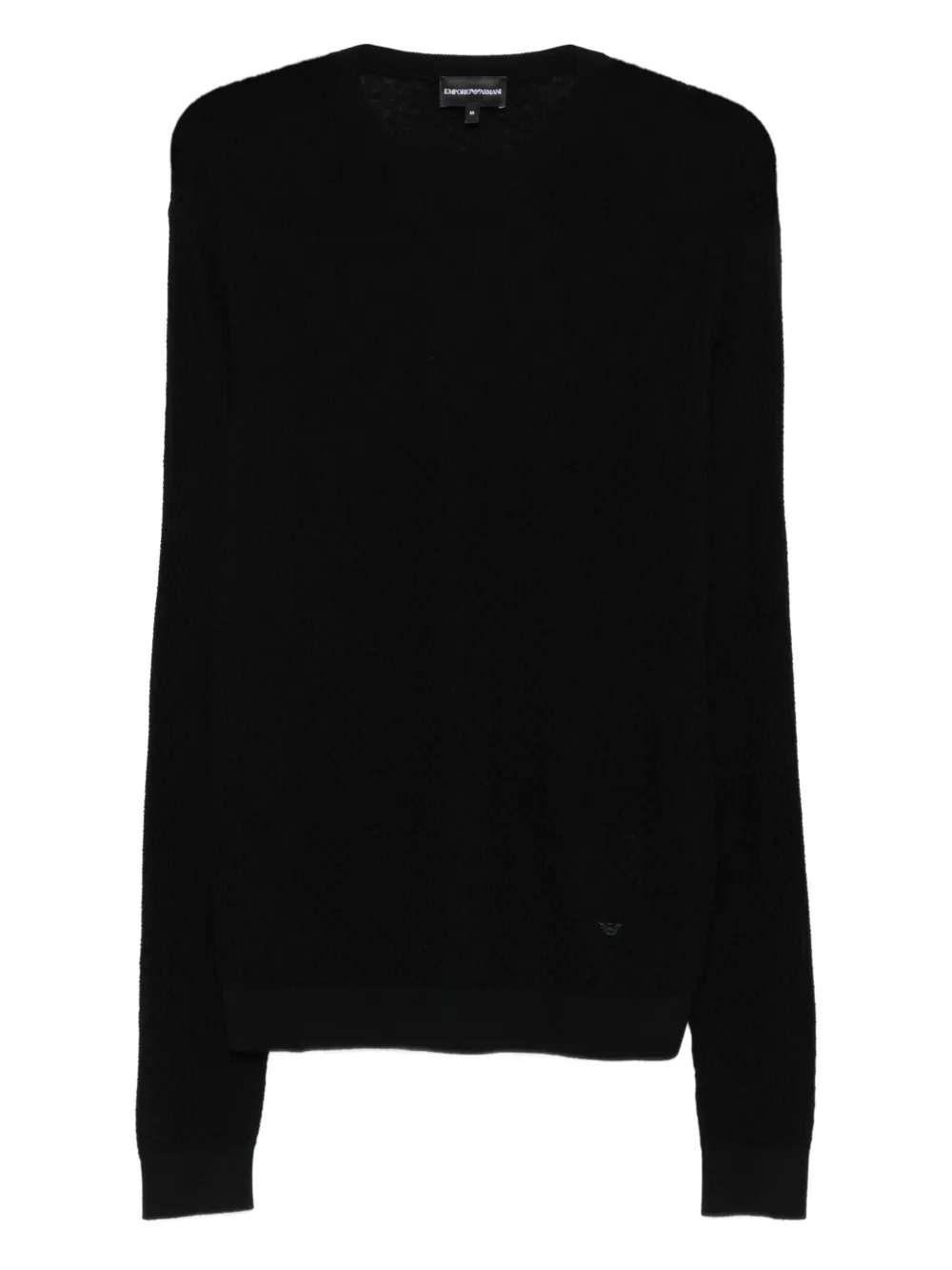 Фактурный свитер из шерсти Emporio Armani, черный
Фактурный свитер из шерсти Emporio Armani, черный