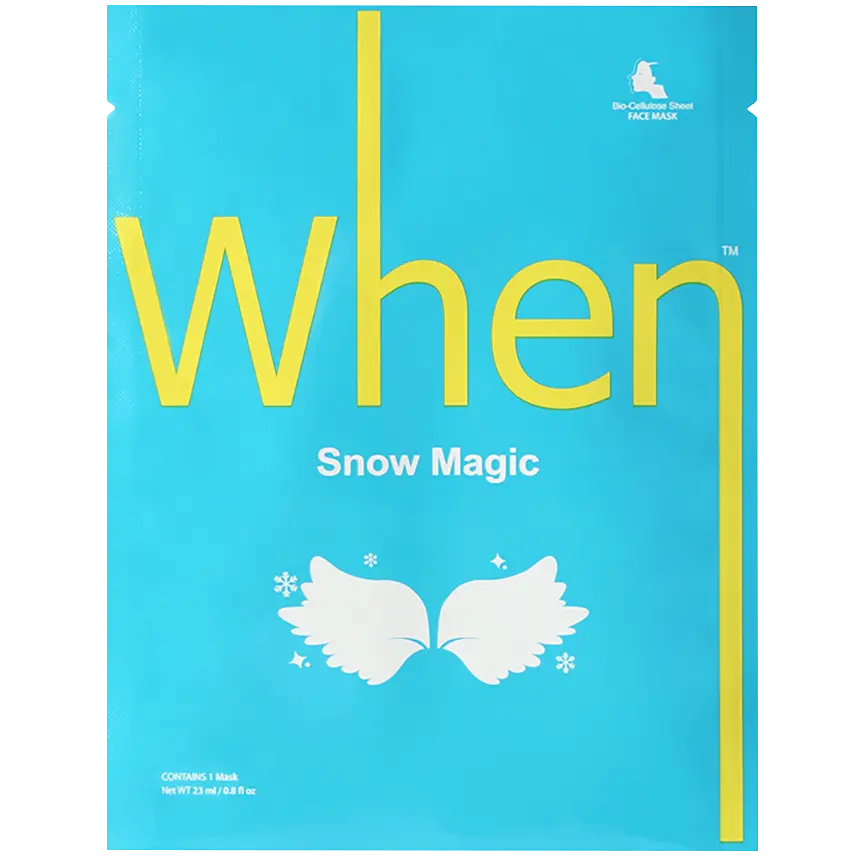 When Snow Magic Корейская осветляющая маска для лица, 23 мл
When Snow Magic Корейская осветляющая маска для лица, 23 мл