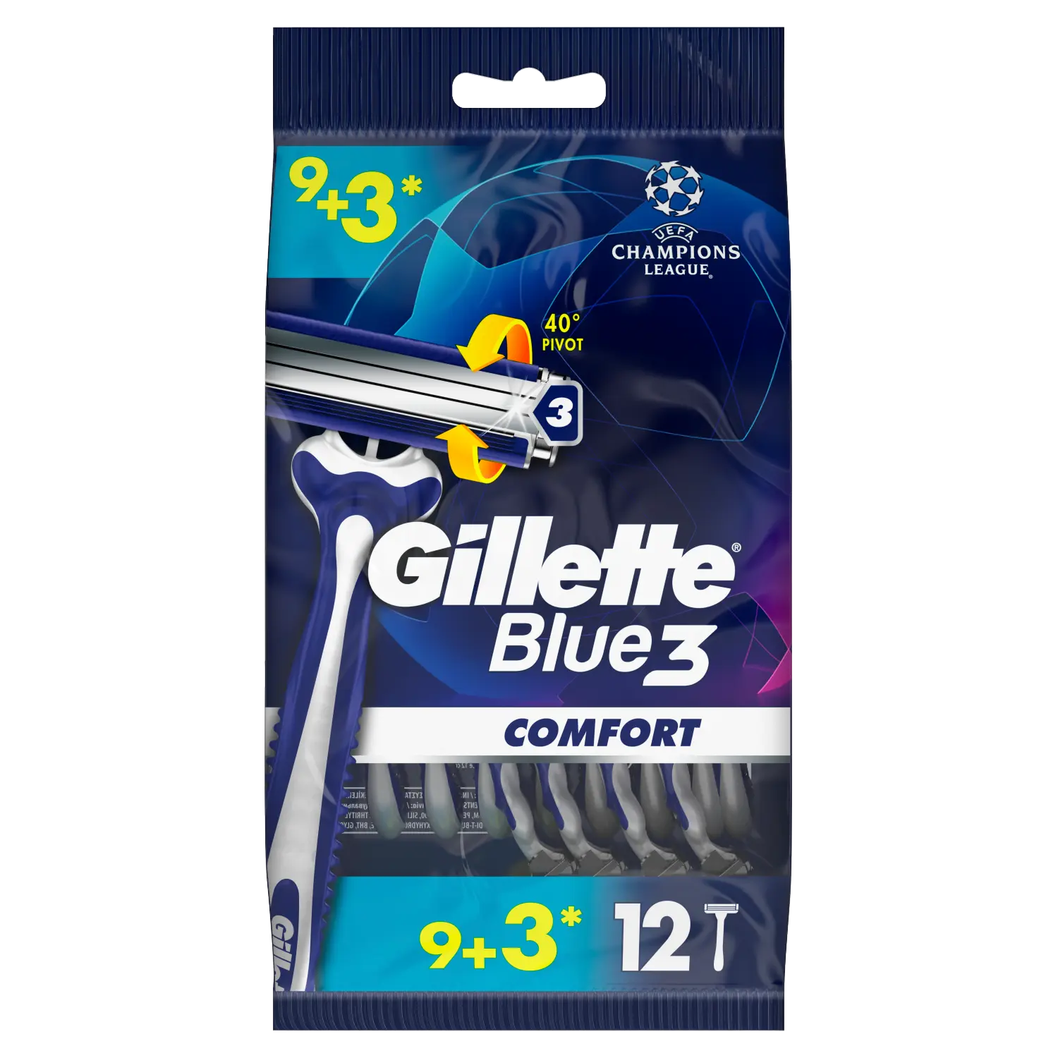 Gillette Blue3 Comfort бритвы, 9+3 шт/1 упаковка
Gillette Blue3 Comfort бритвы, 9+3 шт/1 упаковка