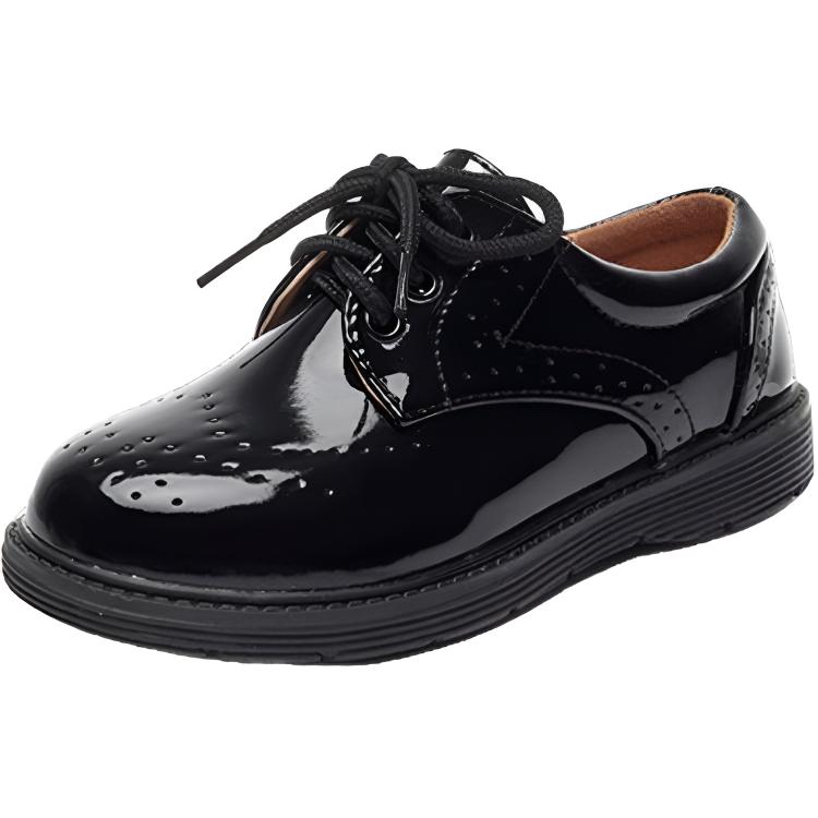 Износостойкие дышащие низкие детские кожаные туфли для детей Rindu, черный 
Износостойкие дышащие низкие детские кожаные туфли для детей Rindu, черный