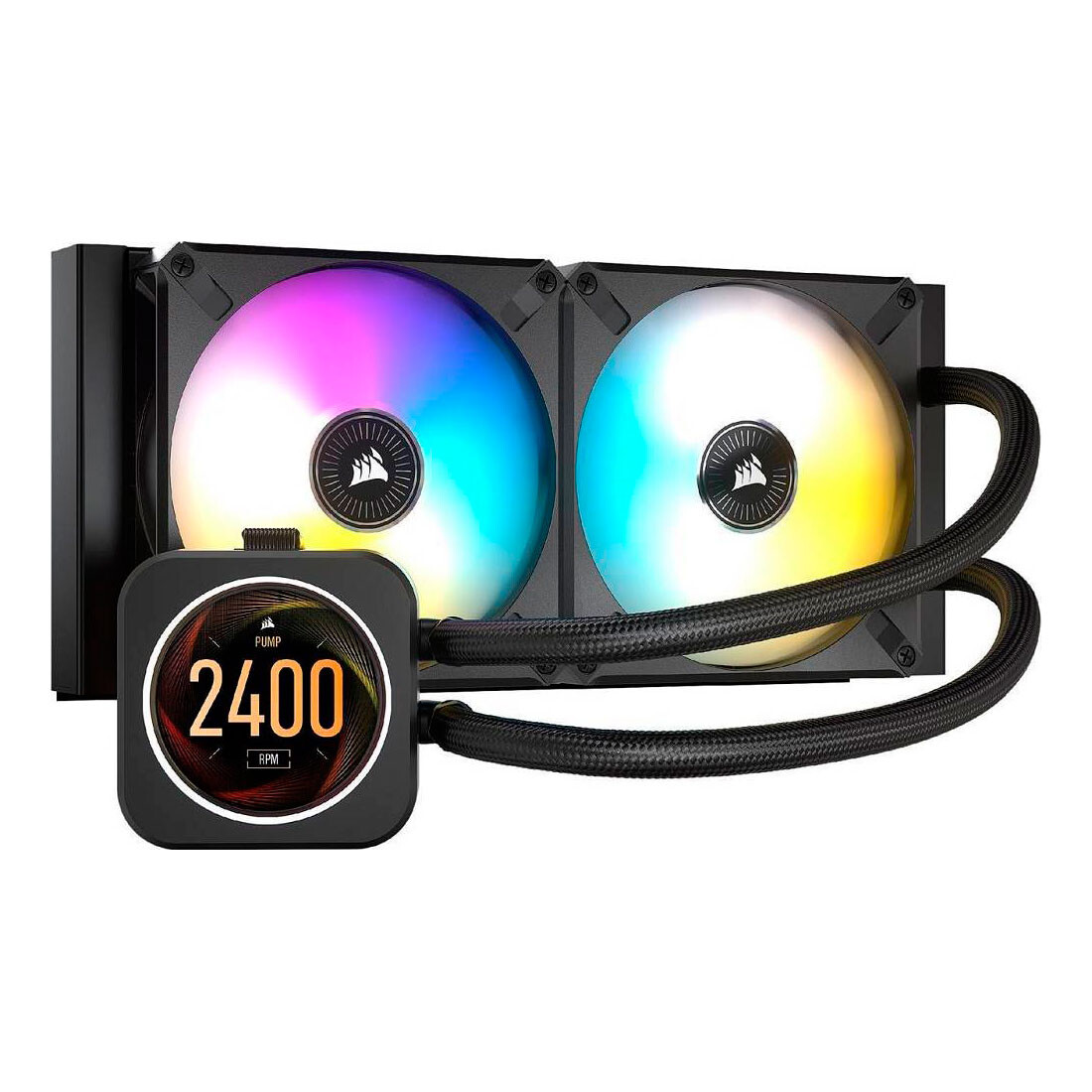 Система водяного охлаждения Corsair iCUE H100i ELITE LCD, черный
Система водяного охлаждения Corsair iCUE H100i ELITE LCD, черный