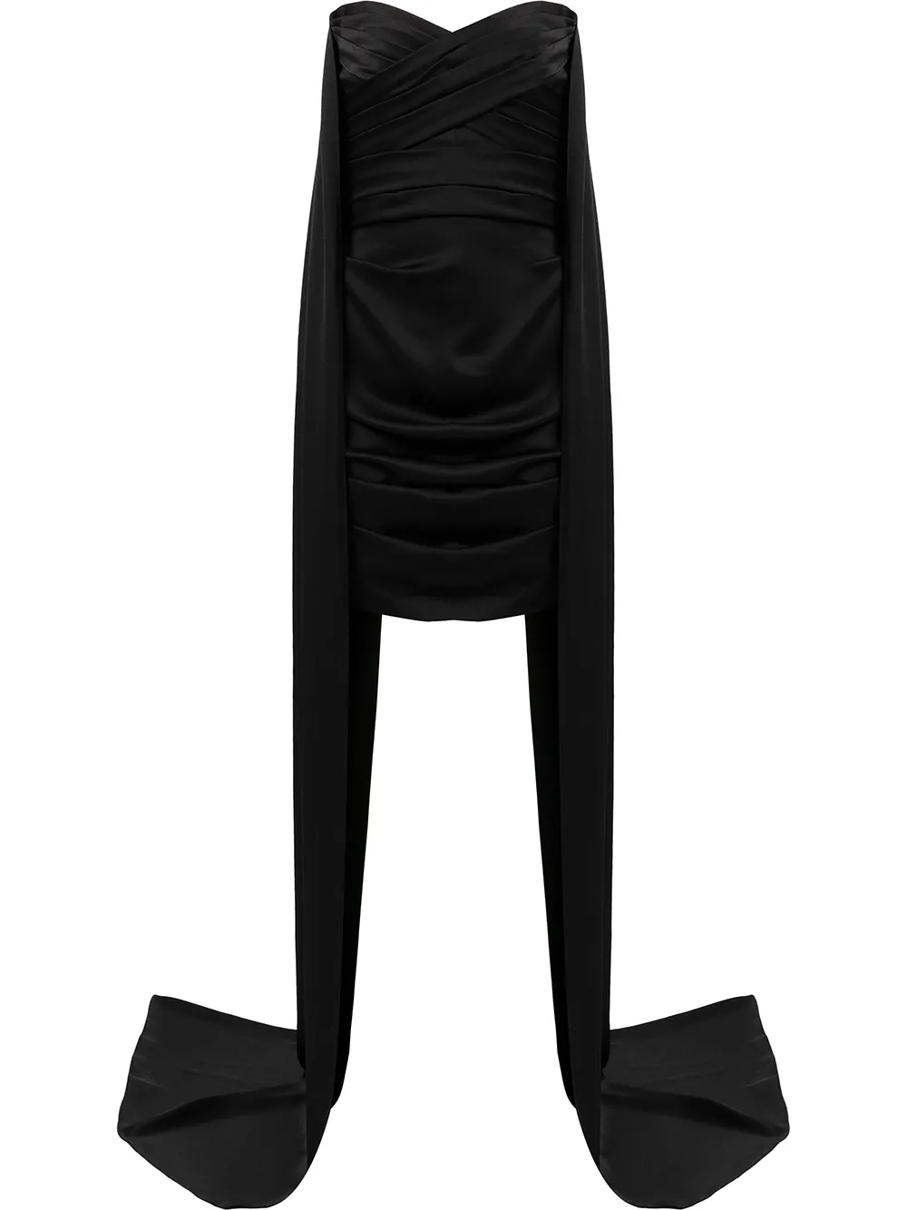 Платье с драпировкой Alex Perry, черный 
Платье с драпировкой Alex Perry, черный