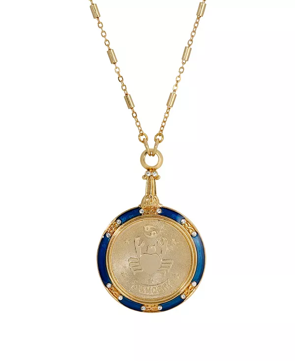 Круглое зодиакальное ожерелье с синими эмалевыми кристаллами 2028, cancer
Круглое зодиакальное ожерелье с синими эмалевыми кристаллами 2028, cancer