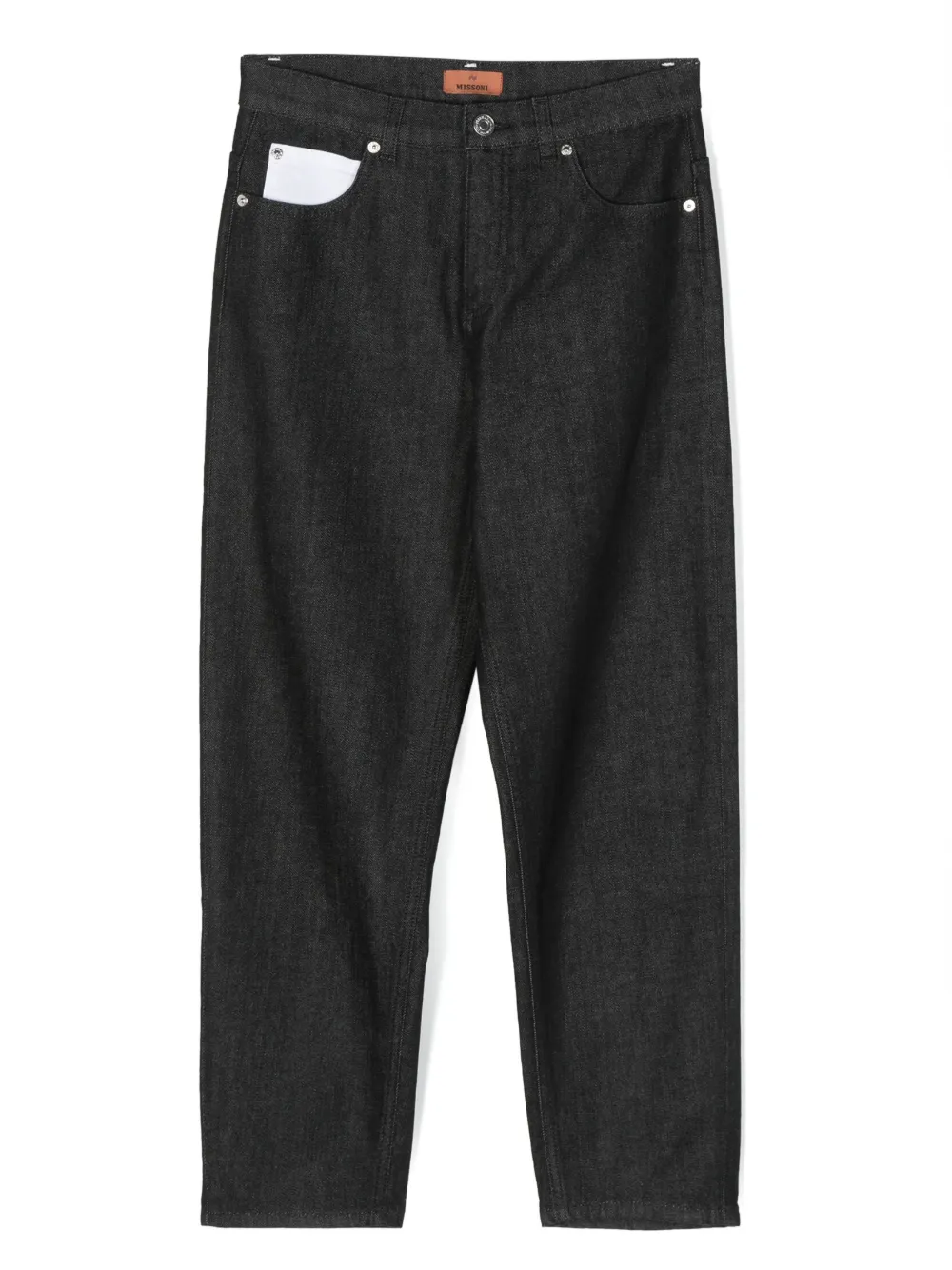 Зауженные джинсы с вышитым логотипом Missoni Kids, черный
Зауженные джинсы с вышитым логотипом Missoni Kids, черный