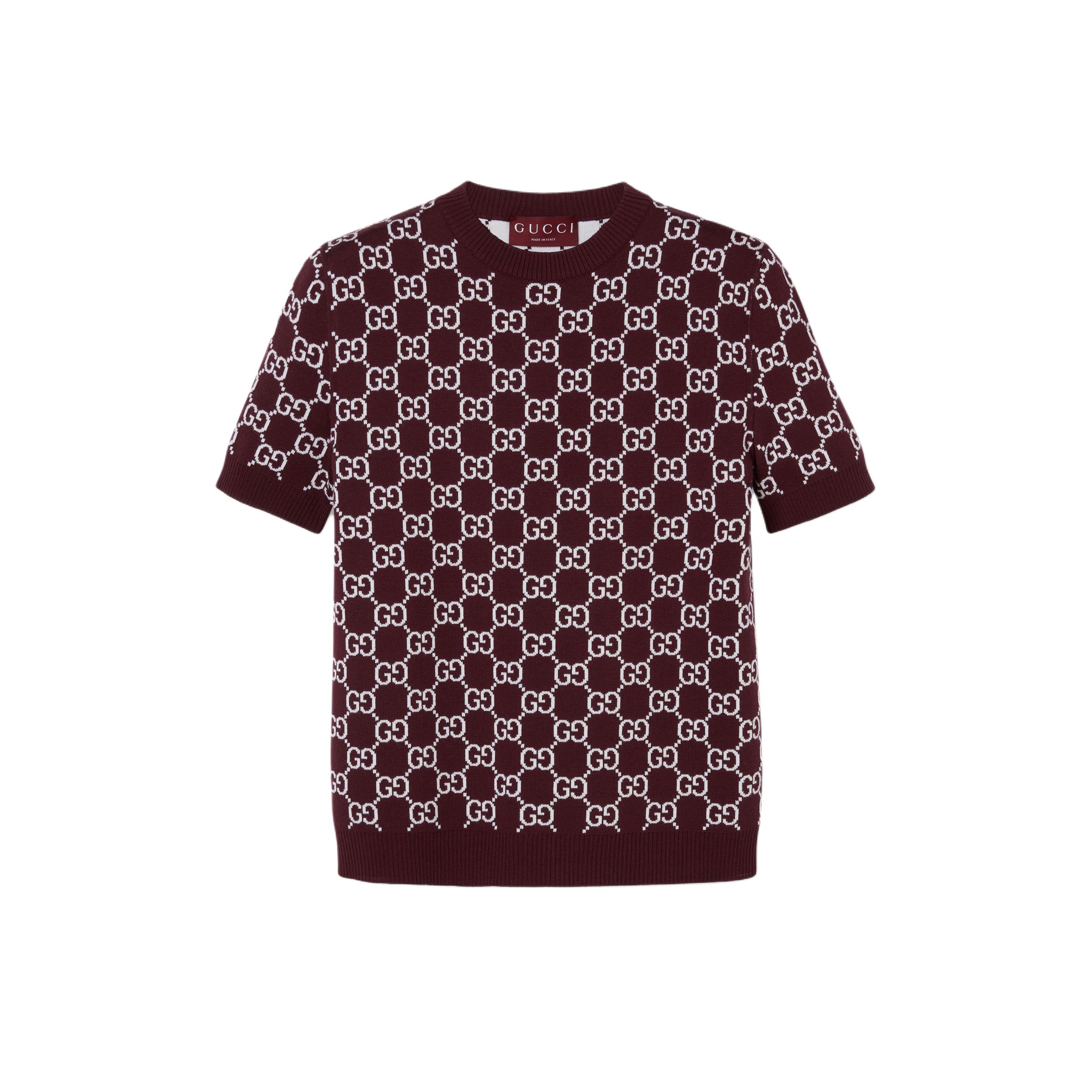 Реверсивный топ из шерсти жаккард GG GUCCI, Бордовый
Реверсивный топ из шерсти жаккард GG GUCCI, Бордовый