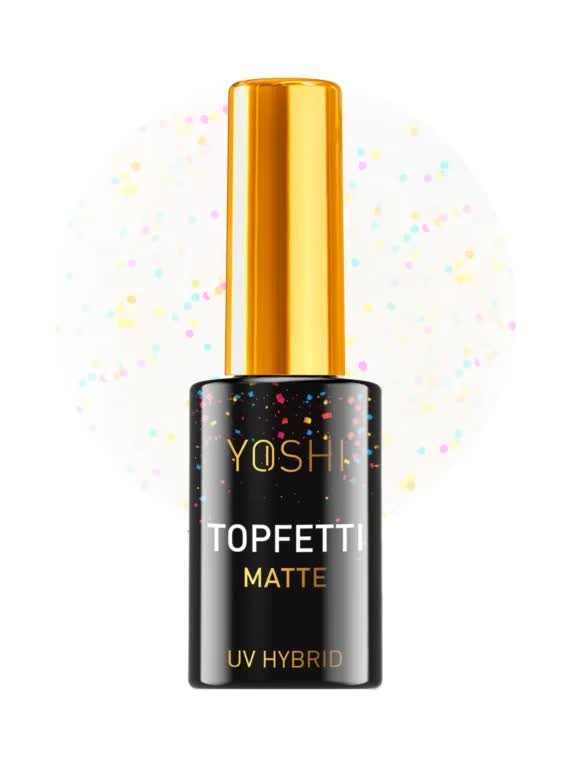 Yoshi, Topfetti Matte Hybrid Top, 10 мл
Yoshi, Topfetti Matte Hybrid Top, 10 мл