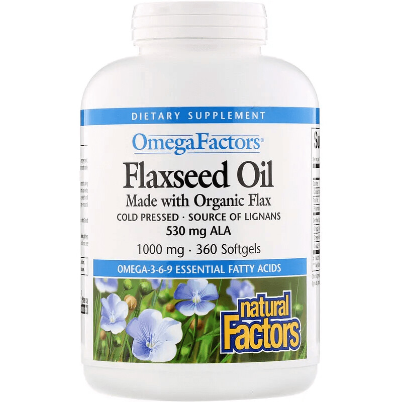 Льняное масло Natural Factors 1000 мг, 360 таблеток
Льняное масло Natural Factors 1000 мг, 360 таблеток