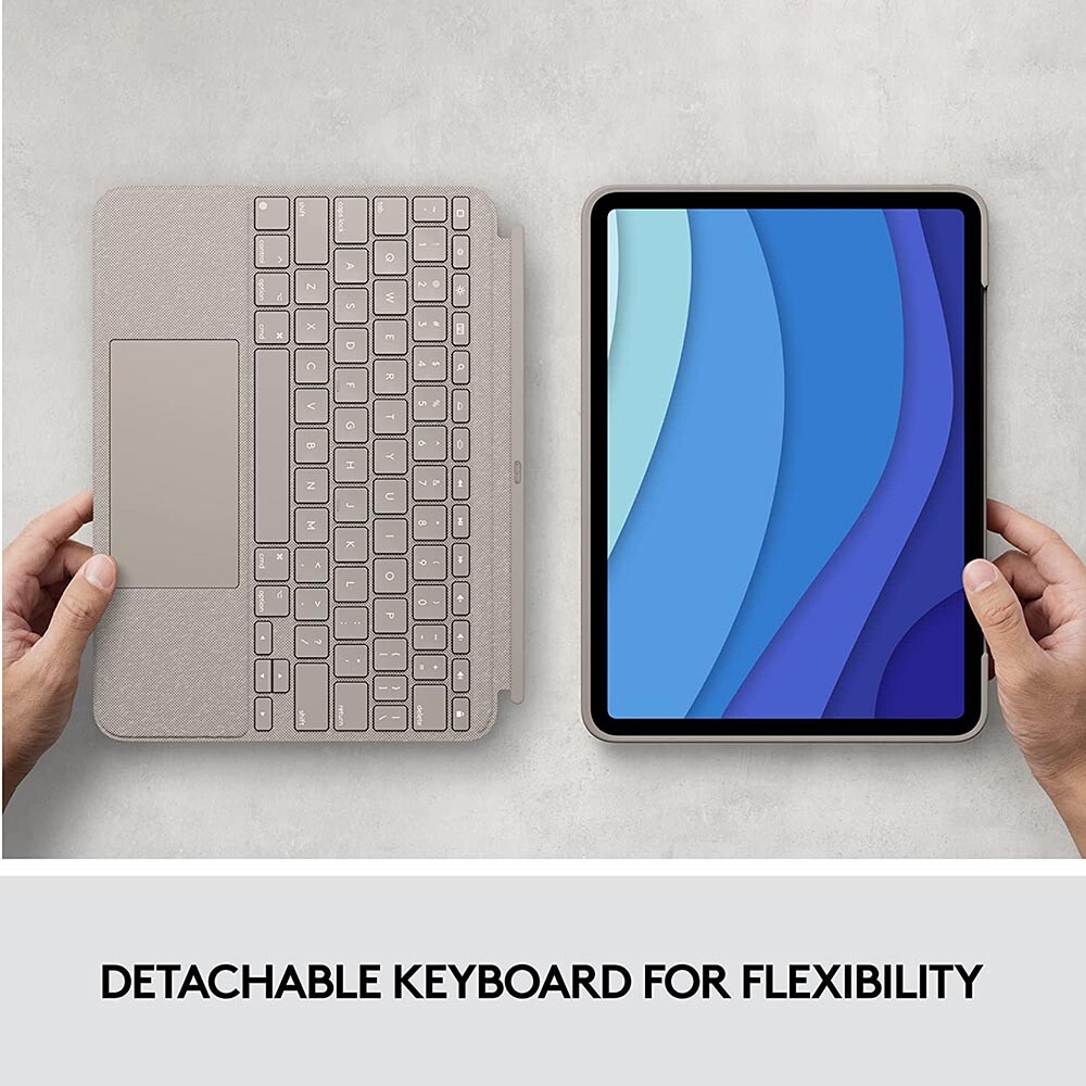 Чехол-клавиатура Logitech Combo Touch для iPad Pro 12.9'', английская раскладка, песочный
Чехол-клавиатура Logitech Combo Touch для iPad Pro 12.9'', английская раскладка, песочный