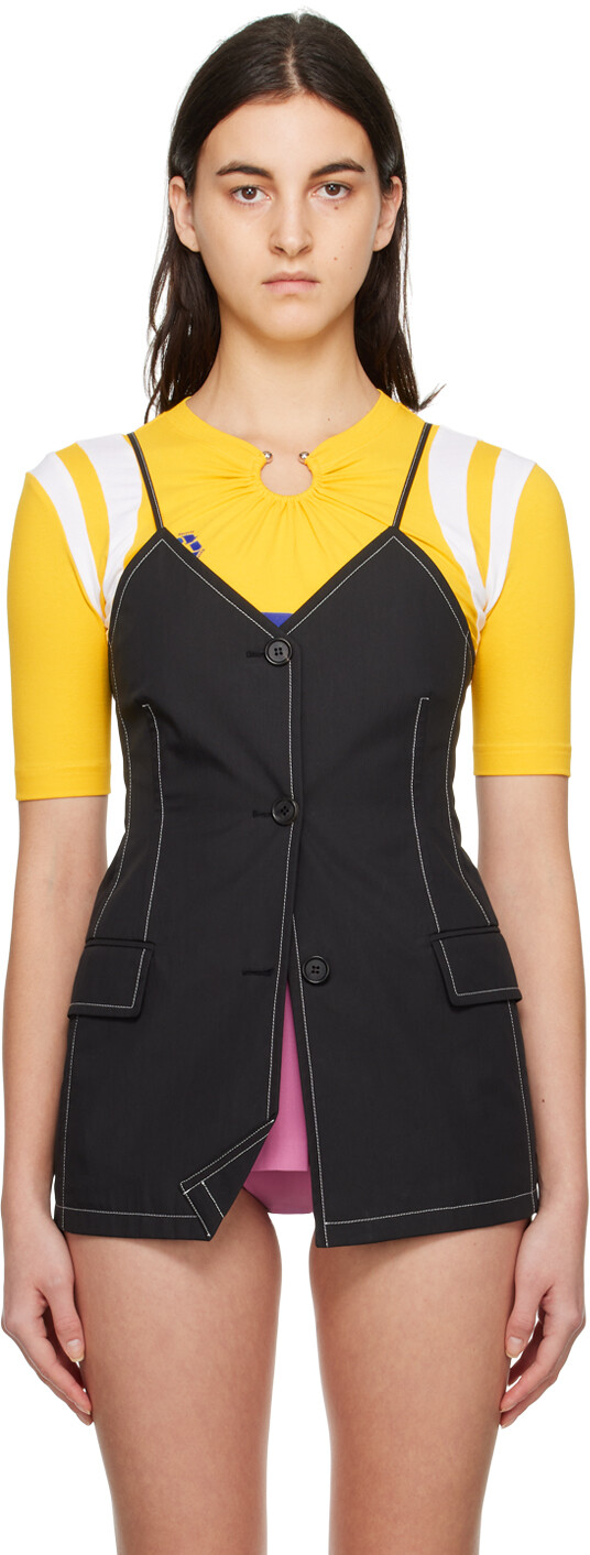 Черная майка с пуговицами Pushbutton
Черная майка с пуговицами Pushbutton