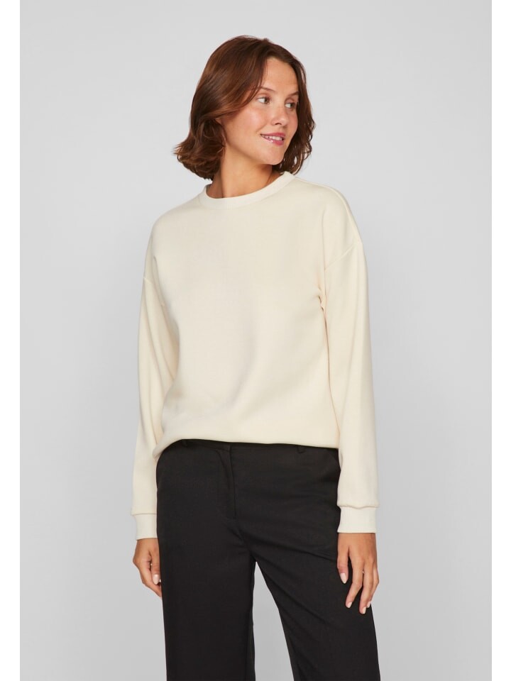 Пуловер Vila Jumper round neck long sleeves soft sweatshirt look, кремовый 
Пуловер Vila Jumper round neck long sleeves soft sweatshirt look, кремовый