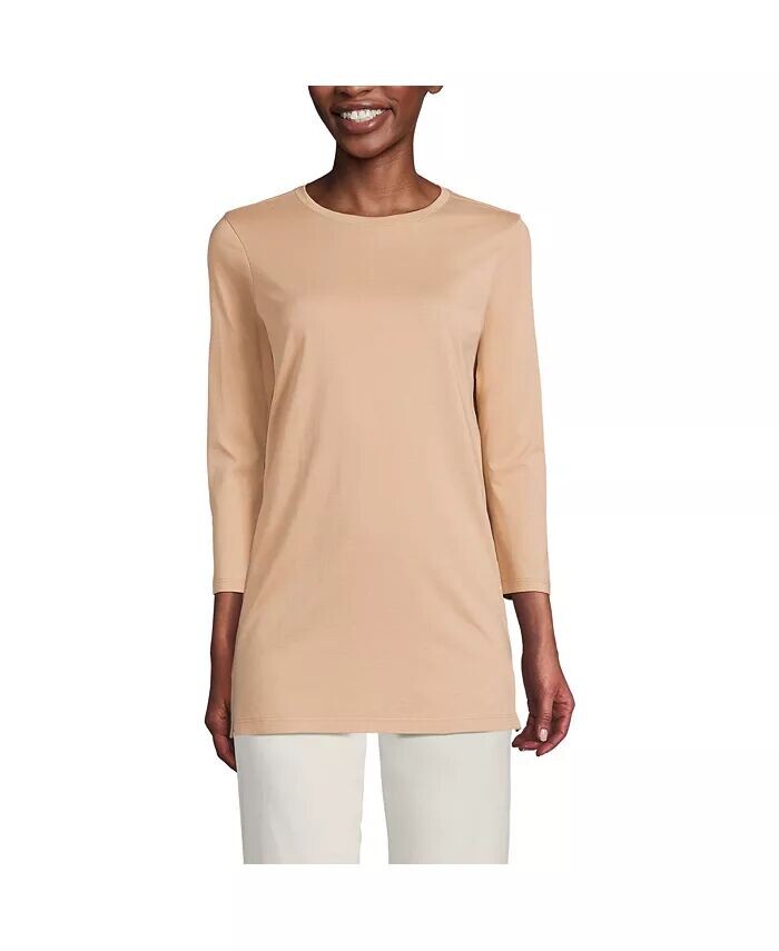 Женская хлопковая туника Supima с рукавом 3/4 Lands' End, бежевый
Женская хлопковая туника Supima с рукавом 3/4 Lands' End, бежевый