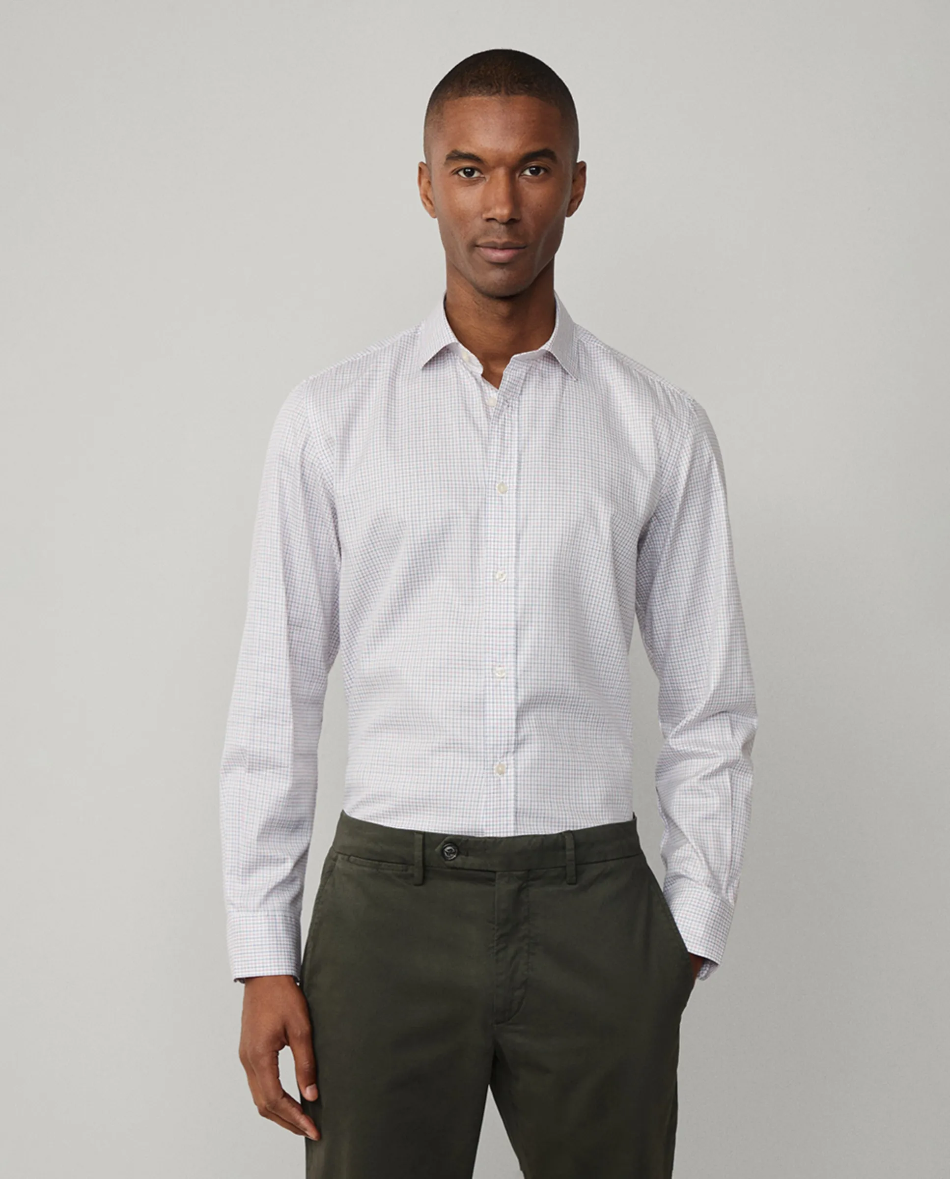 Мужская хлопковая рубашка в мелкую клетку клубного кроя Façonnable, красный
Мужская хлопковая рубашка в мелкую клетку клубного кроя Façonnable, красный