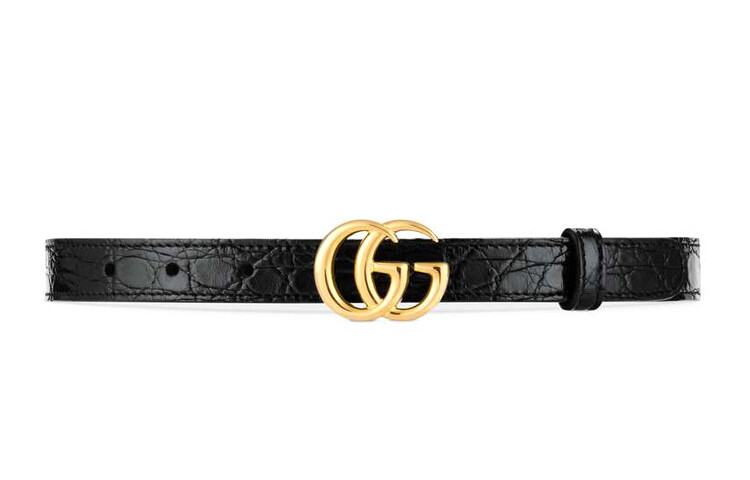 Ремень кожаный Gucci Unisex, черный 
Ремень кожаный Gucci Unisex, черный