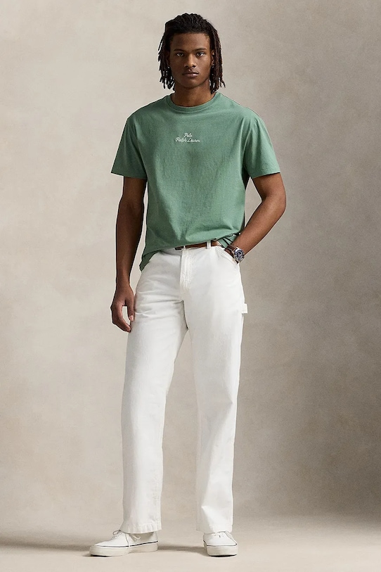 Хлопковая футболка Polo Ralph Lauren, зеленый
Хлопковая футболка Polo Ralph Lauren, зеленый