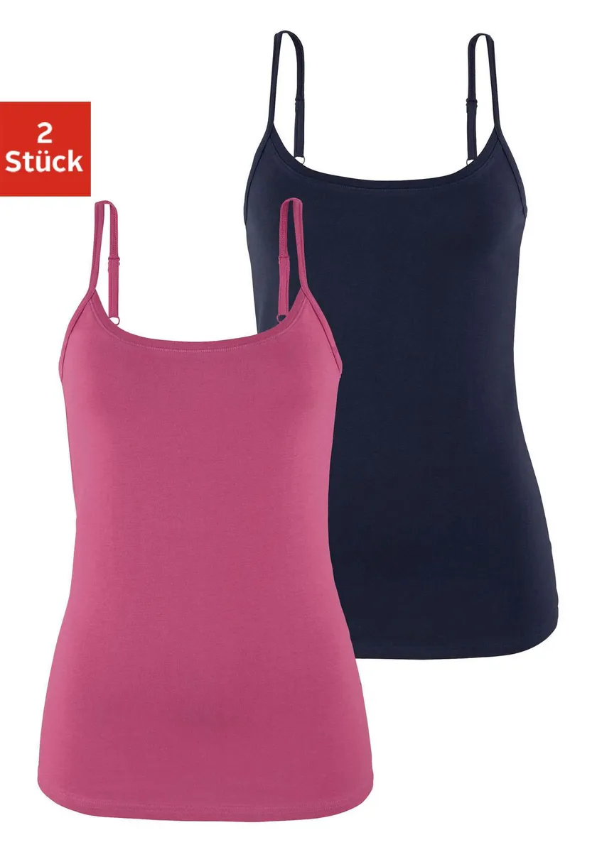 Топ Vivance спагетти (2 шт. в упаковке), с регулируемыми бретелями, синий
Топ Vivance спагетти (2 шт. в упаковке), с регулируемыми бретелями, синий