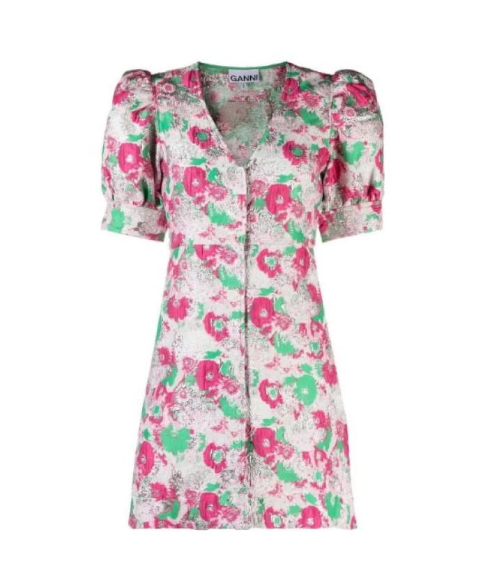 Весеннее мини-платье с цветочным принтом на пуговицах Ganni, мультиколор
Весеннее мини-платье с цветочным принтом на пуговицах Ganni, мультиколор