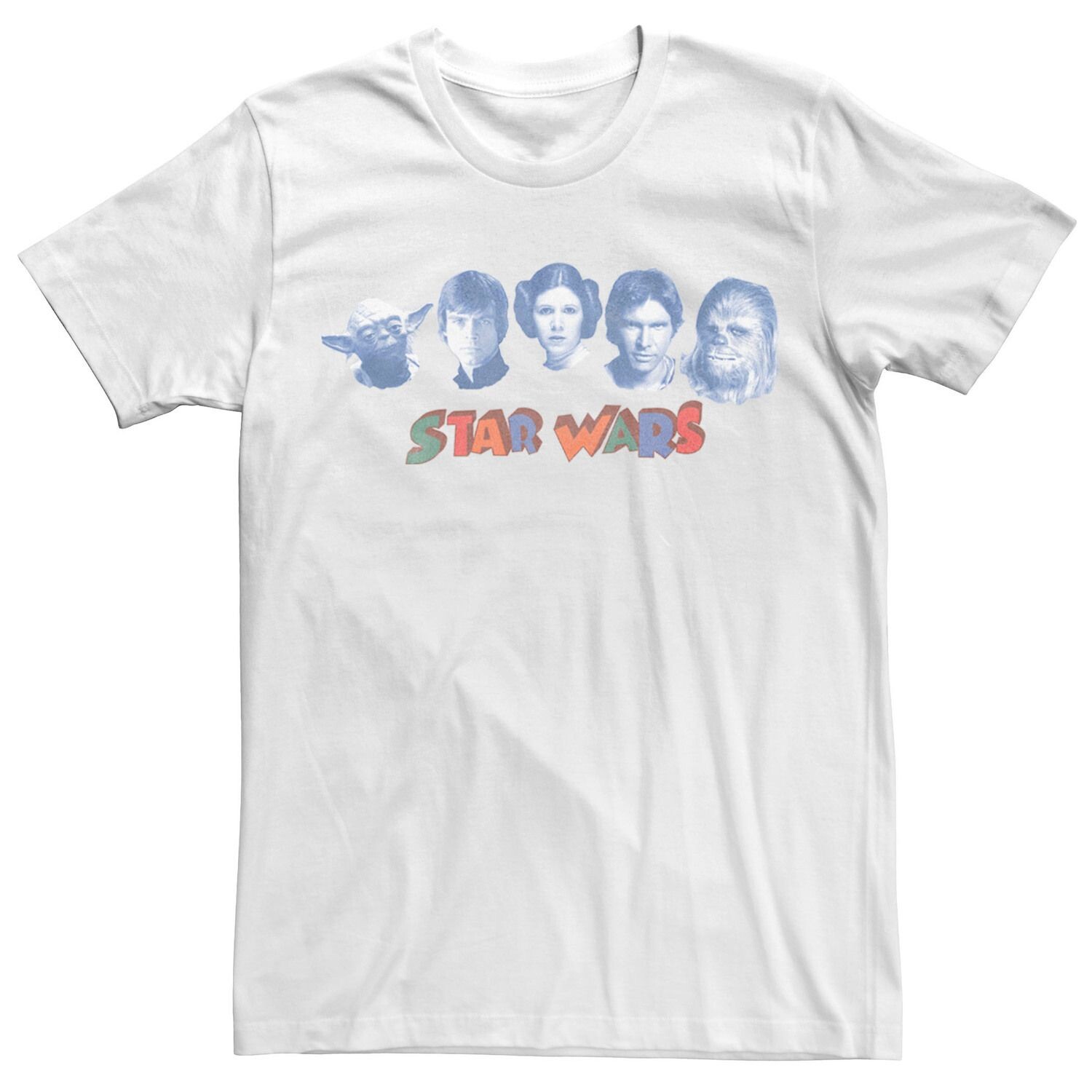 Мужская футболка с винтажным плакатом и групповым снимком лица Star Wars
Мужская футболка с винтажным плакатом и групповым снимком лица Star Wars