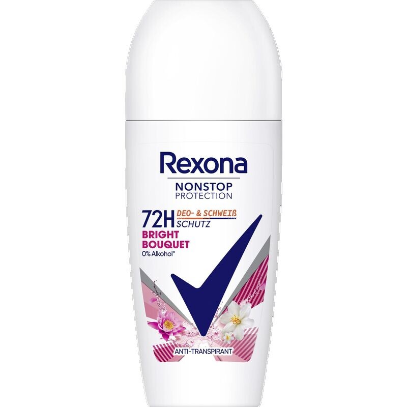 Шариковый дезодорант «Безостановочная защита» «Яркий букет» Rexona, 50 ml 
Шариковый дезодорант «Безостановочная защита» «Яркий букет» Rexona, 50 ml
