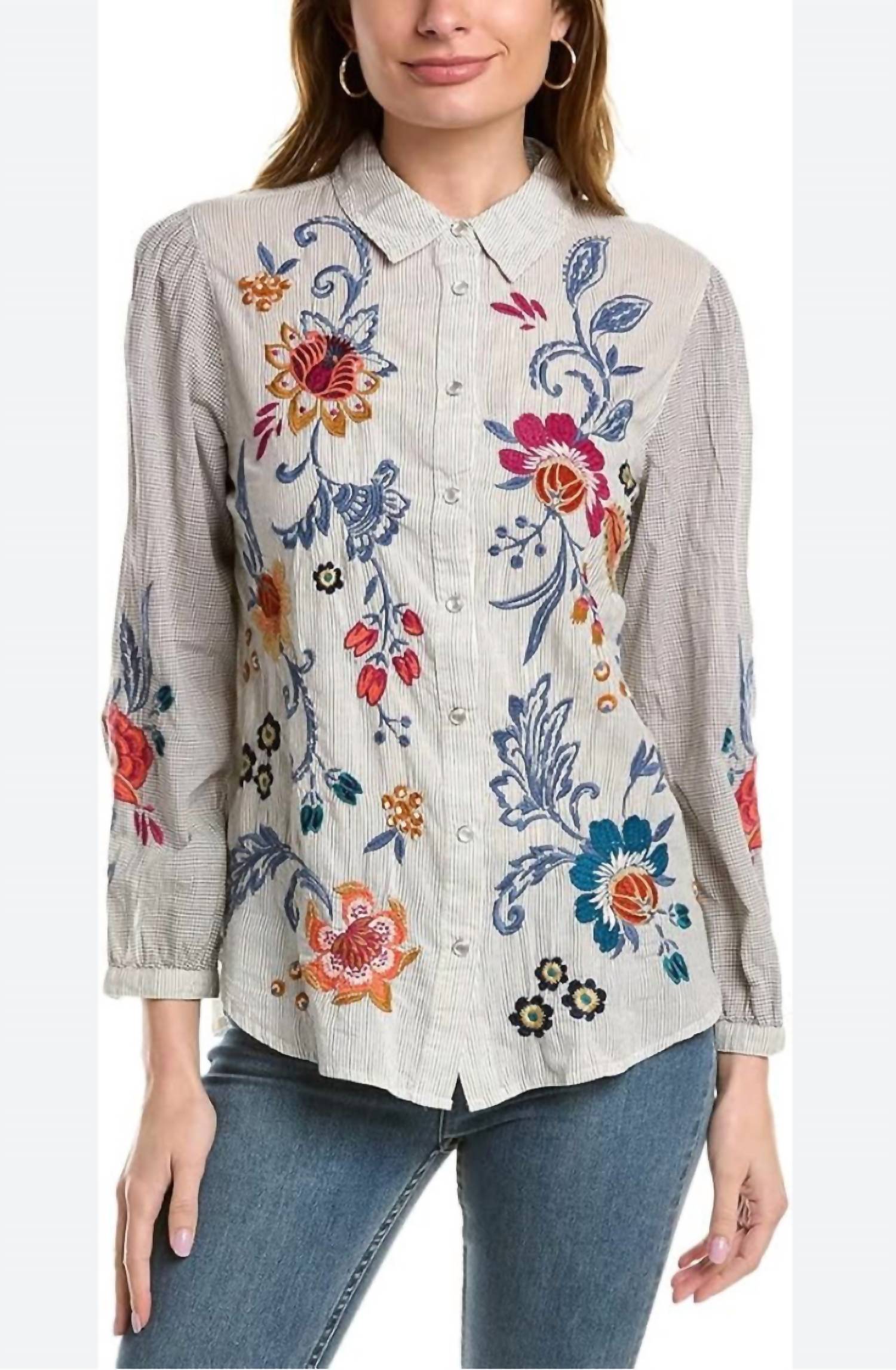 Дидиана Лонгслив Лиссабон Рубашка в полоску Johnny Was, Striped
Дидиана Лонгслив Лиссабон Рубашка в полоску Johnny Was, Striped