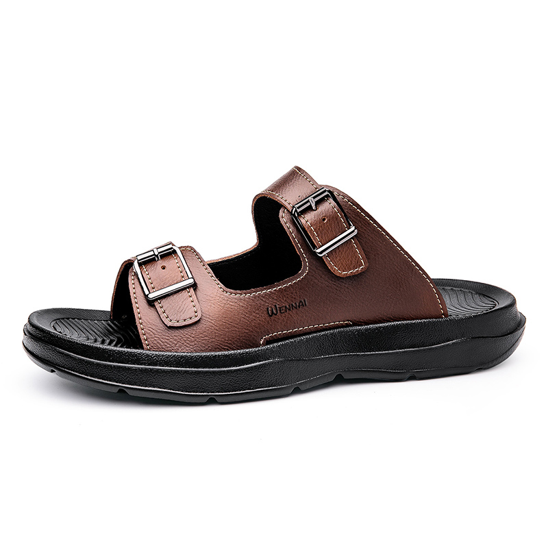 Wen Nai Тапочки-слайды мужские коричневые 
Wen Nai Тапочки-слайды мужские коричневые