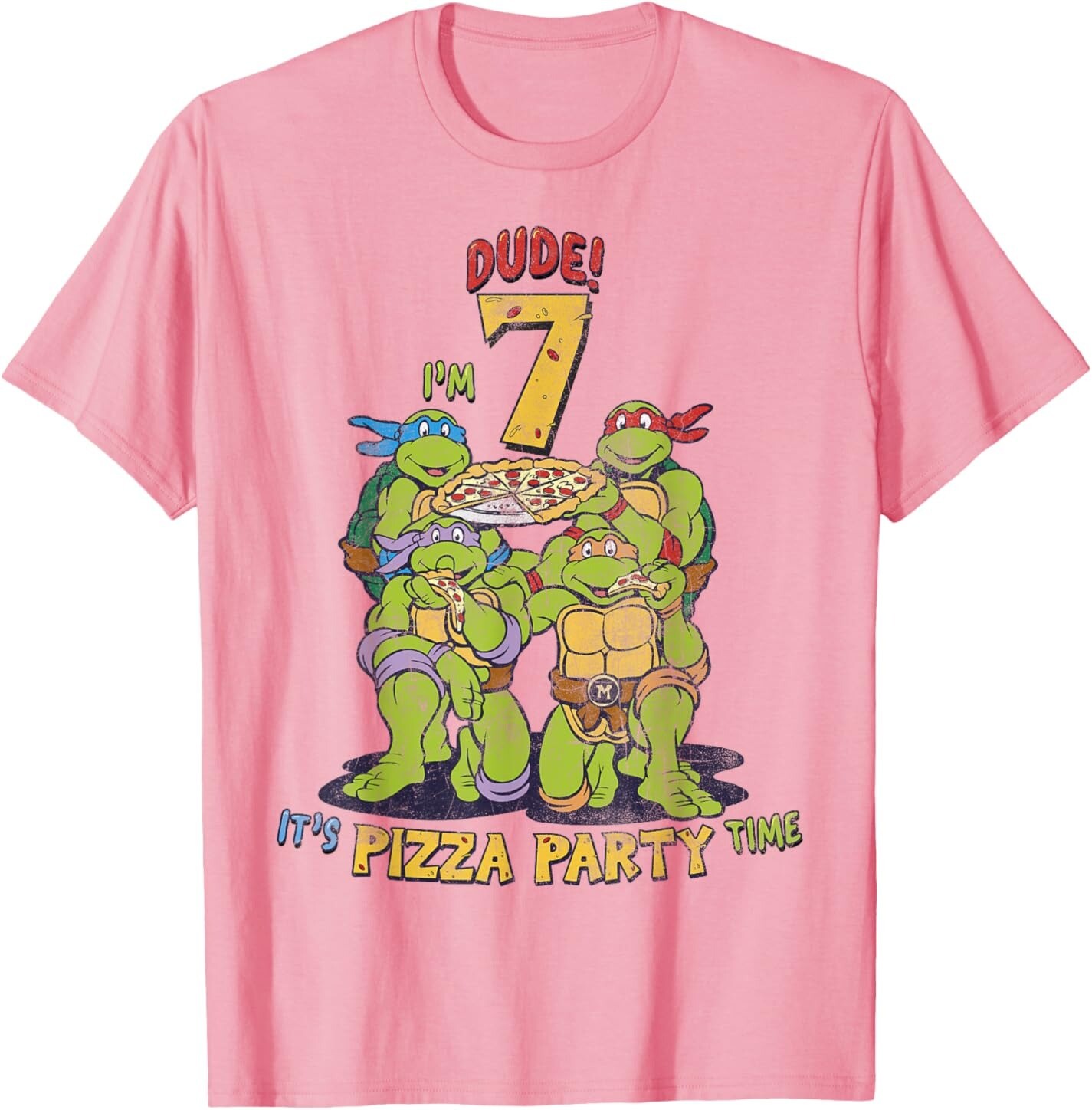 Мужская футболка Teenage Mutant Ninja Turtles I'm 7 Dude Pizza Birthday Party, розовый
Мужская футболка Teenage Mutant Ninja Turtles I'm 7 Dude Pizza Birthday Party, розовый