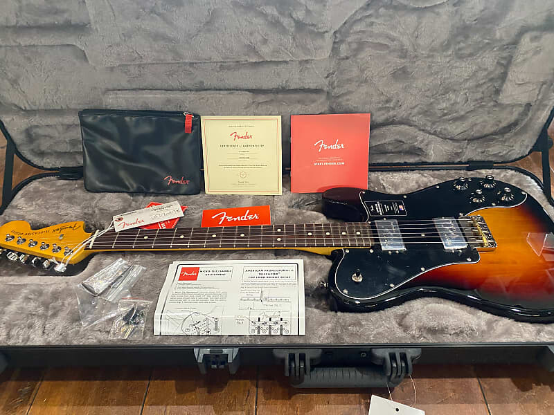 Fender American Professional II Telecaster Deluxe Rosewood 3-Color Sunburst #US22041396 (7 фунтов, 5 унций) American Professional II Telecaster Deluxe with Rosewood Fretboard
Fender American Professional II Telecaster Deluxe Rosewood 3-Color Sunburst #US22041396 (7 фунтов, 5 унций) American Professional II Telecaster Deluxe with Rosewood Fretboard