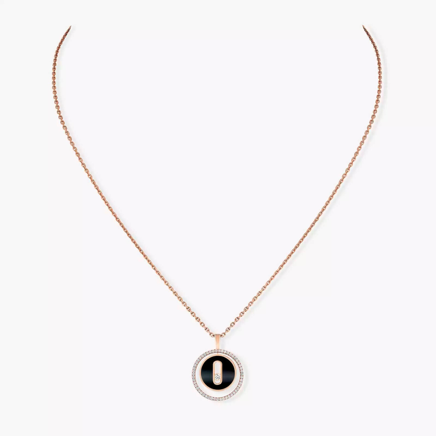 Колье Messika Lucky Move SM, розовое золото/бриллианты/оникс
Колье Messika Lucky Move SM, розовое золото/бриллианты/оникс