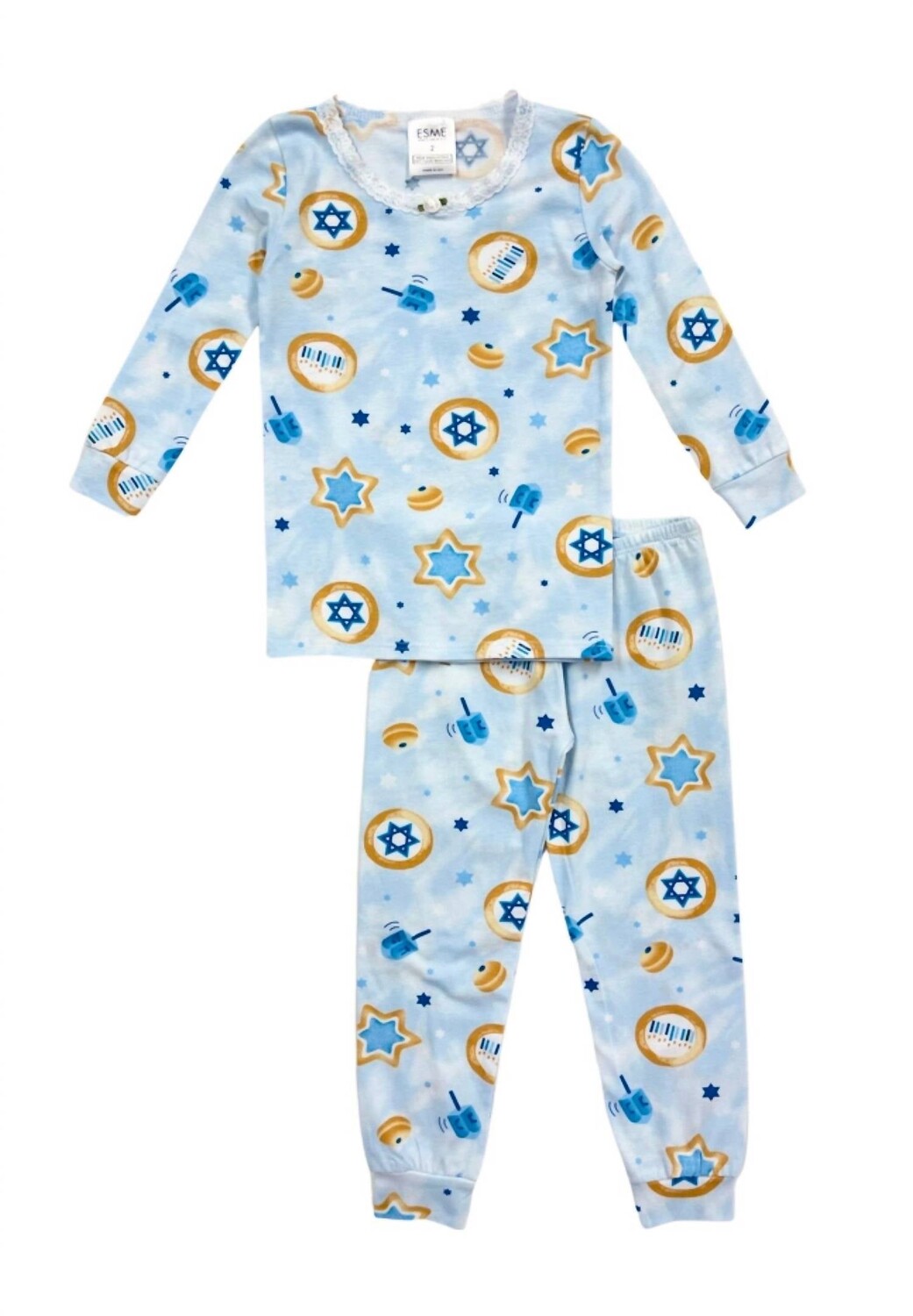 Пижамный комплект с длинными рукавами для девочек в ханукальном печенье ESME
Пижамный комплект с длинными рукавами для девочек в ханукальном печенье ESME